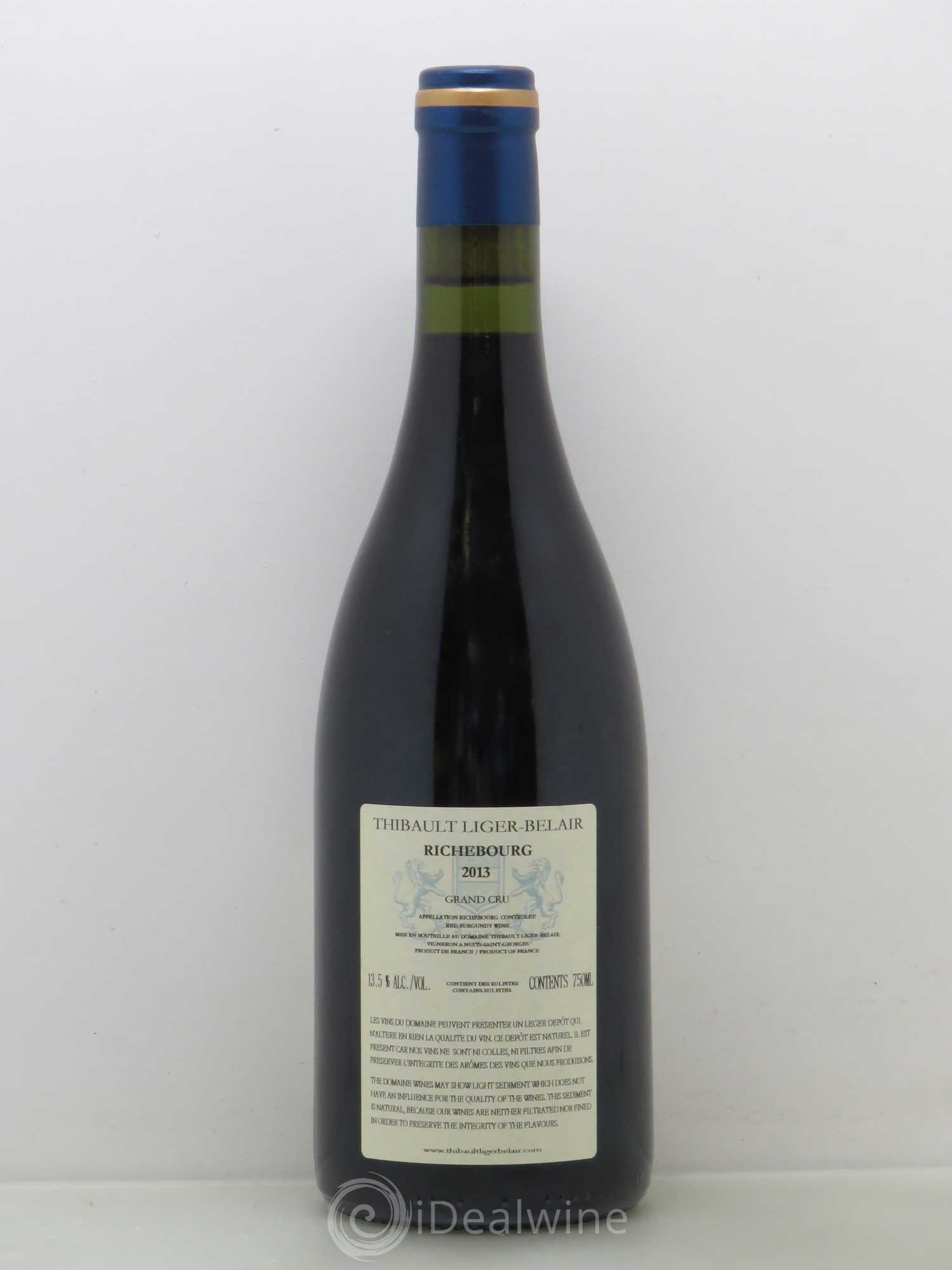 Richebourg Grand Cru Thibault Liger-Belair 2013 - Lot de 1 bouteille - 1