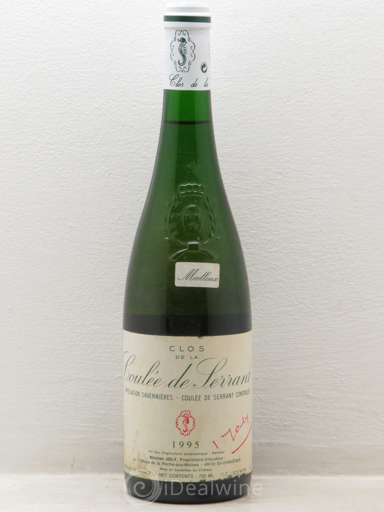 Savennières Clos de la Coulée de Serrant Vignobles de la Coulée de Serrant - Nicolas Joly 1995 - Lot de 1 bouteille - 0