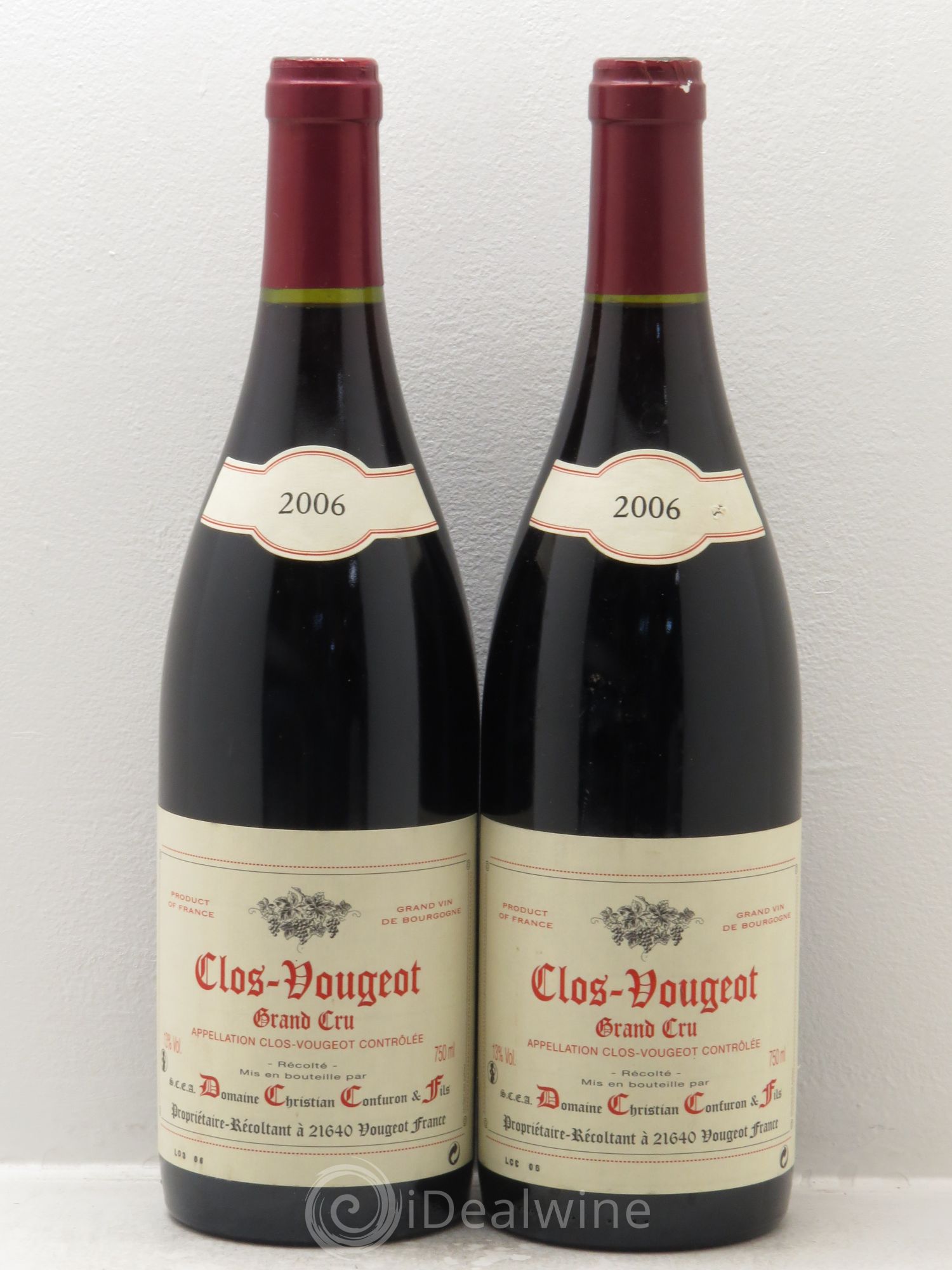 Clos de Vougeot Grand Cru Christian Confuron 2006 - Lot de 2 bouteilles - 0