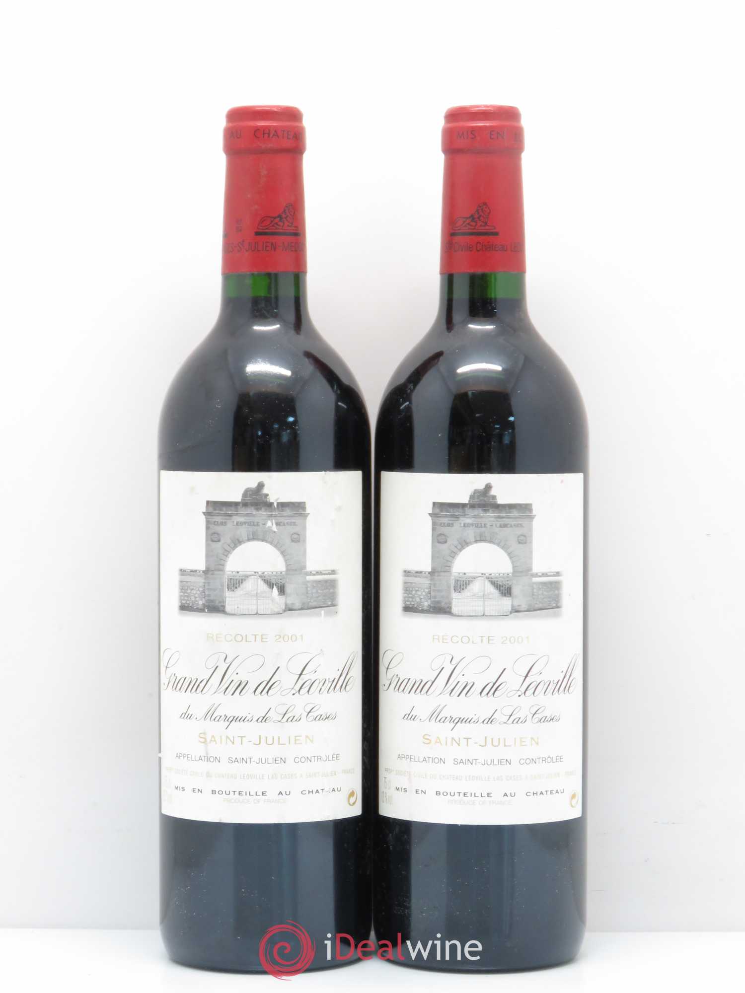 Château Léoville Las Cases 2ème Grand Cru Classé 2001 - Lot de 2 bouteilles - 0