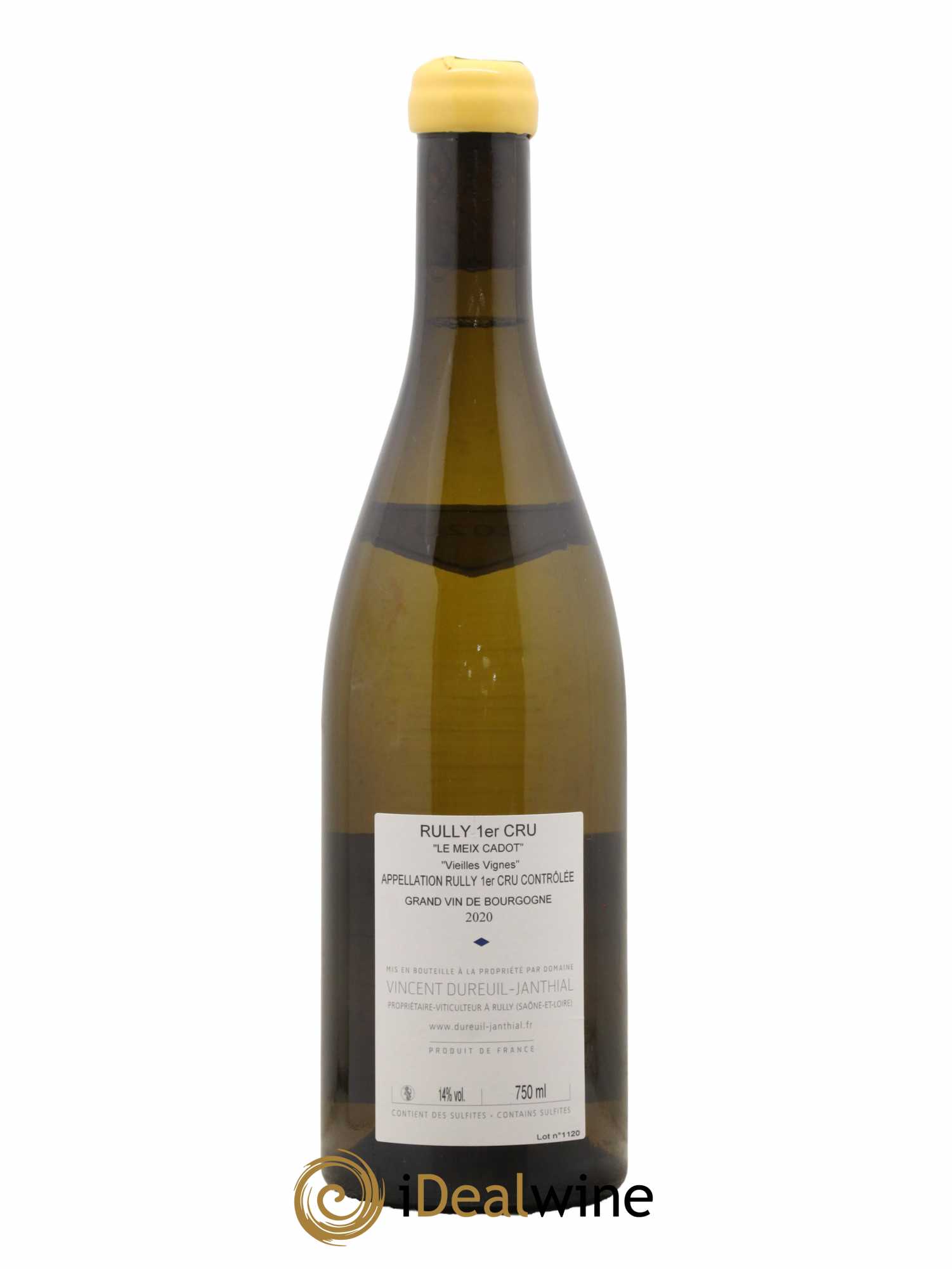 Rully 1er Cru Le Meix Cadot Vieilles Vignes Vincent Dureuil-Janthial 2020 - Lot de 1 bouteille - 1