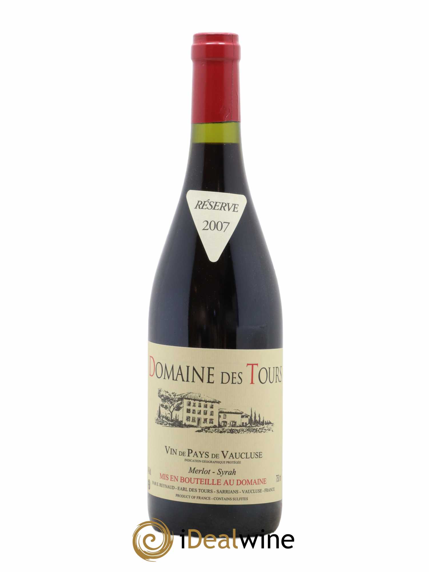 Vaucluse Domaine des Tours Merlot-Syrah Emmanuel Reynaud (sans prix de réserve) 2007 - Lot de 1 bouteille - 0
