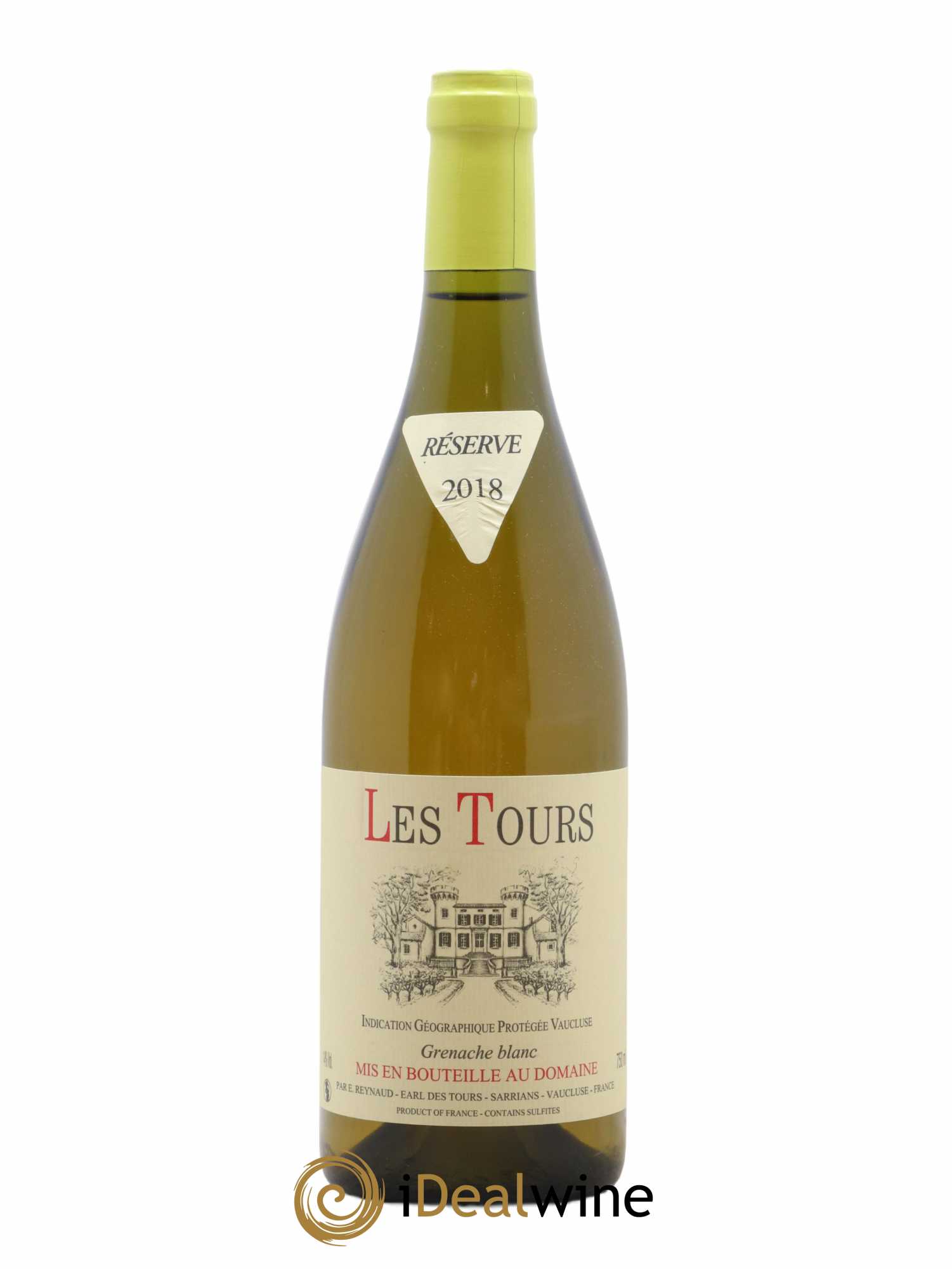 Vaucluse (Vin de Pays de Vaucluse) Les Tours Grenache Blanc Emmanuel Reynaud (sans prix de réserve) 2018 - Lot de 1 bouteille - 0