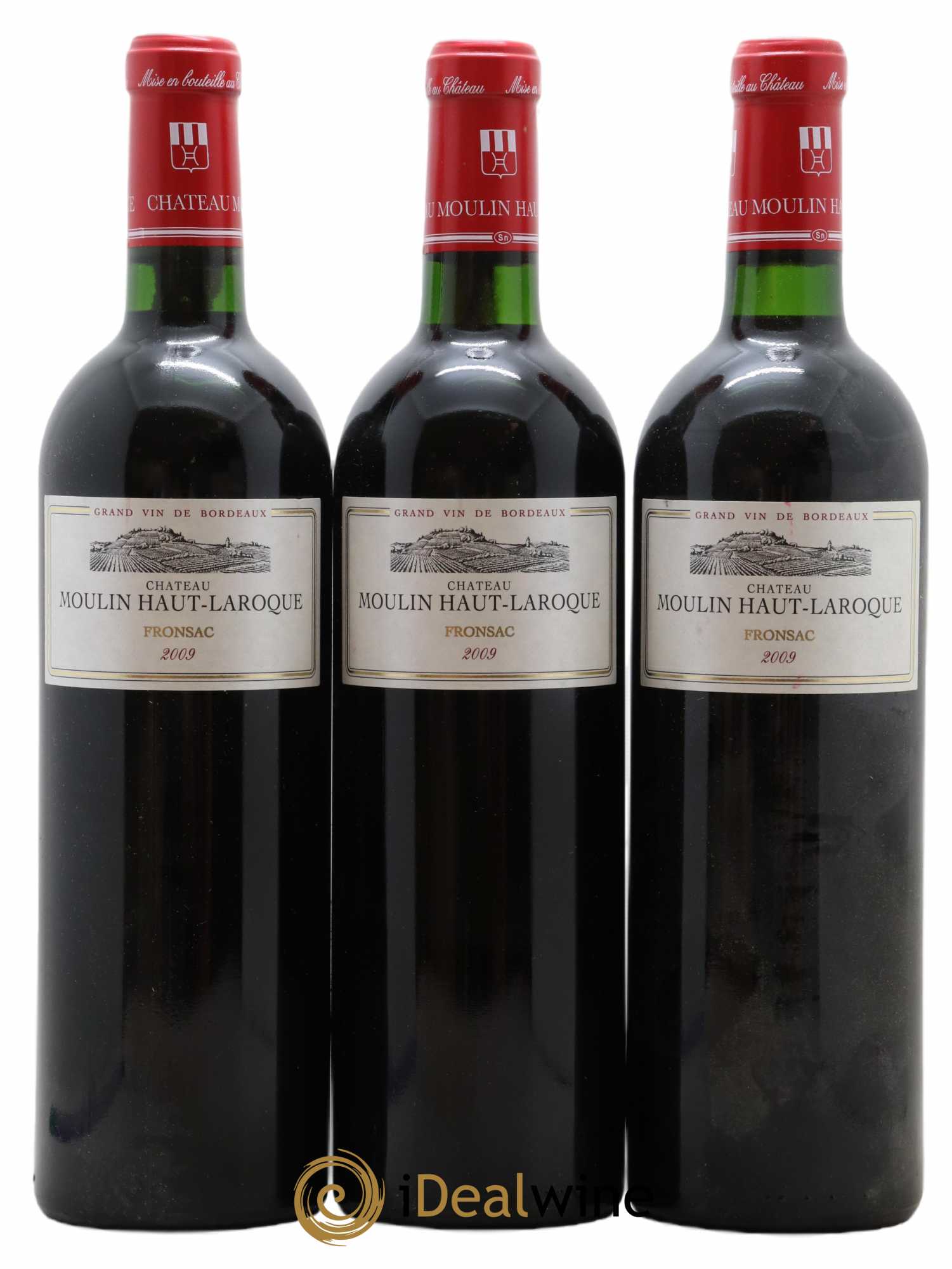 Fronsac Château Moulin Haut Laroque 2009 - Posten von 3 Flaschen - 0