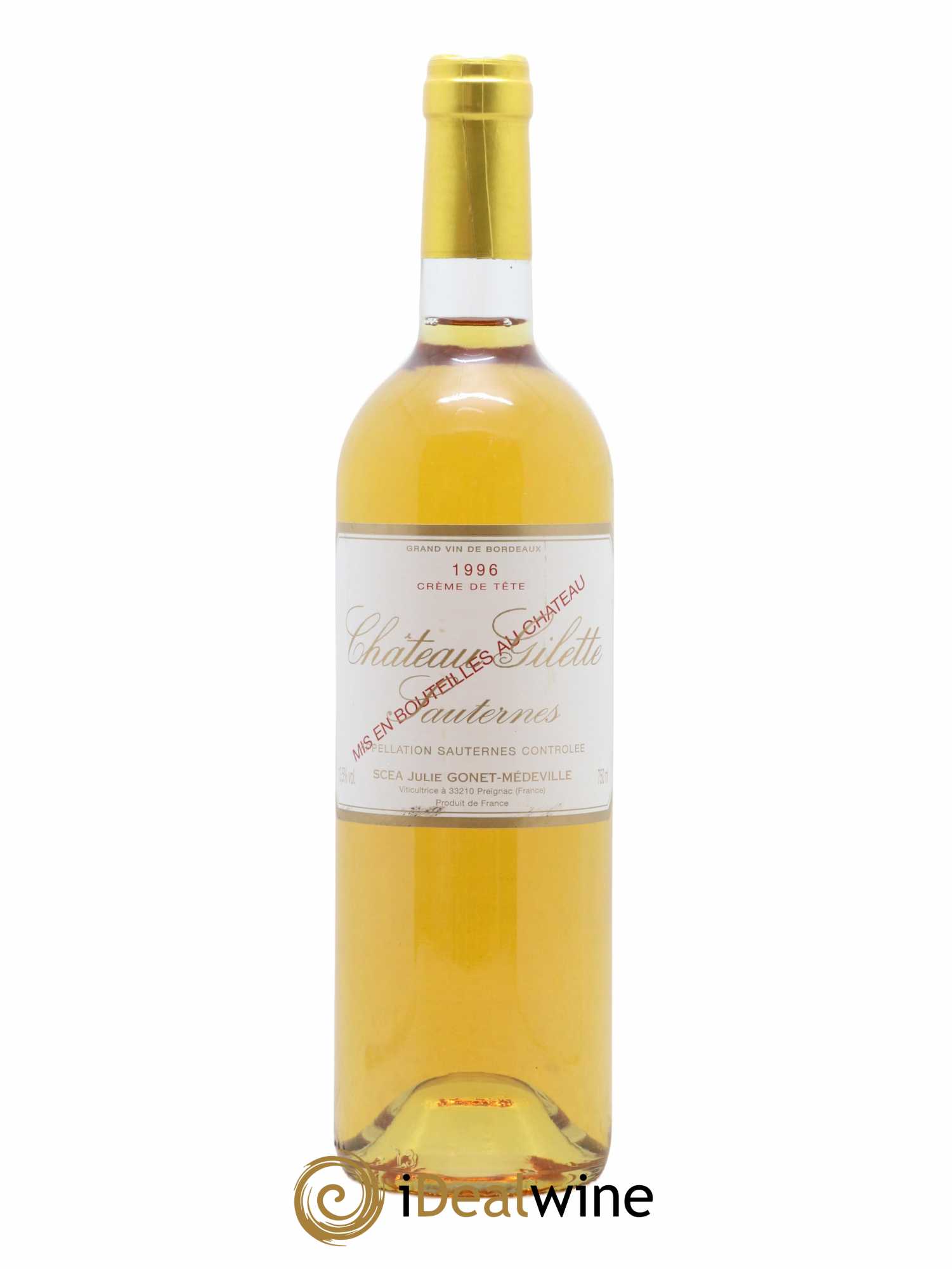 Château Gilette - Crème de Tête 1996 - Lot de 1 bouteille - 0