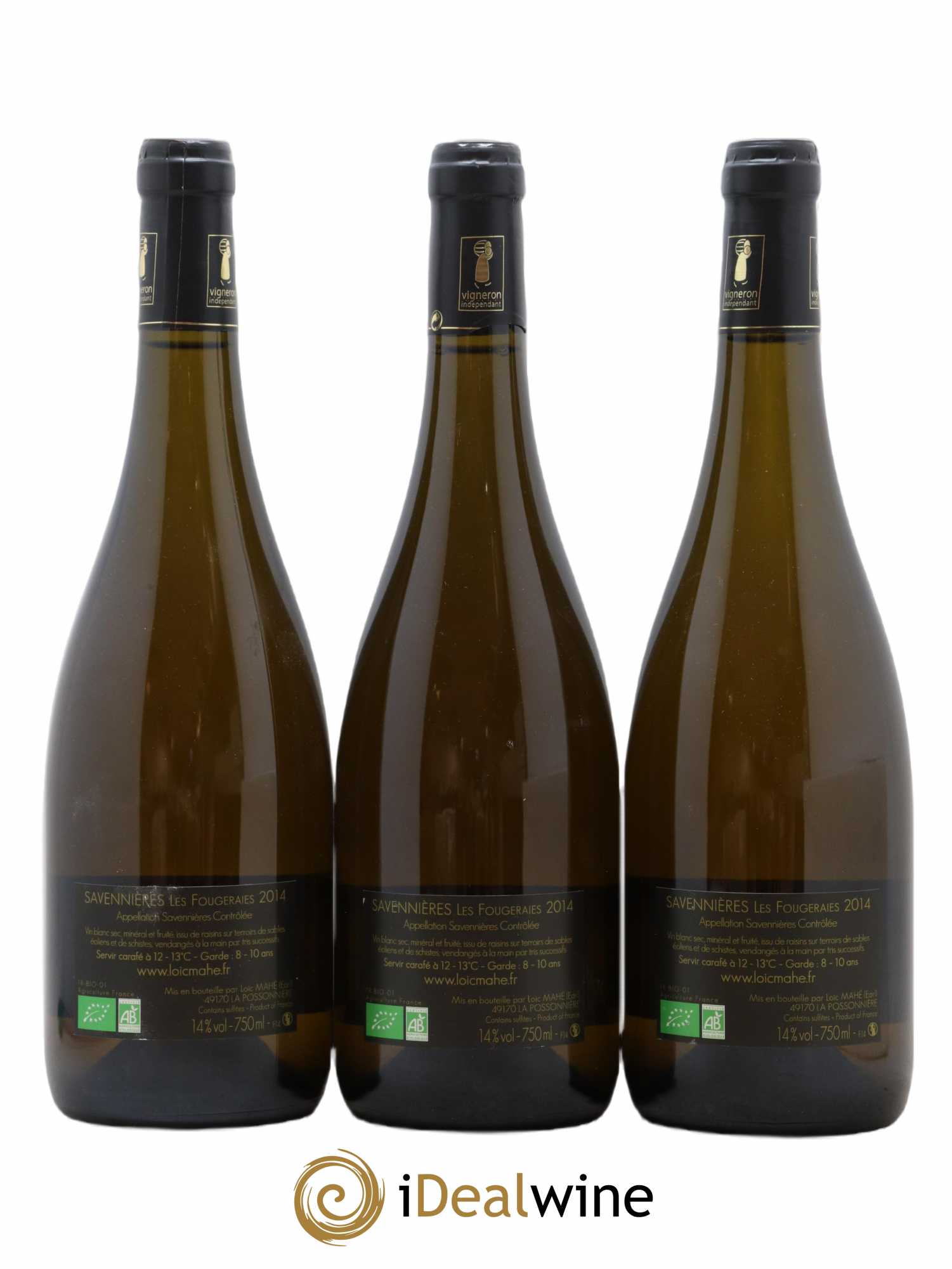 Savennières Les Fougeraies Loïc Mahé 2014 - Posten von 3 Flaschen - 1