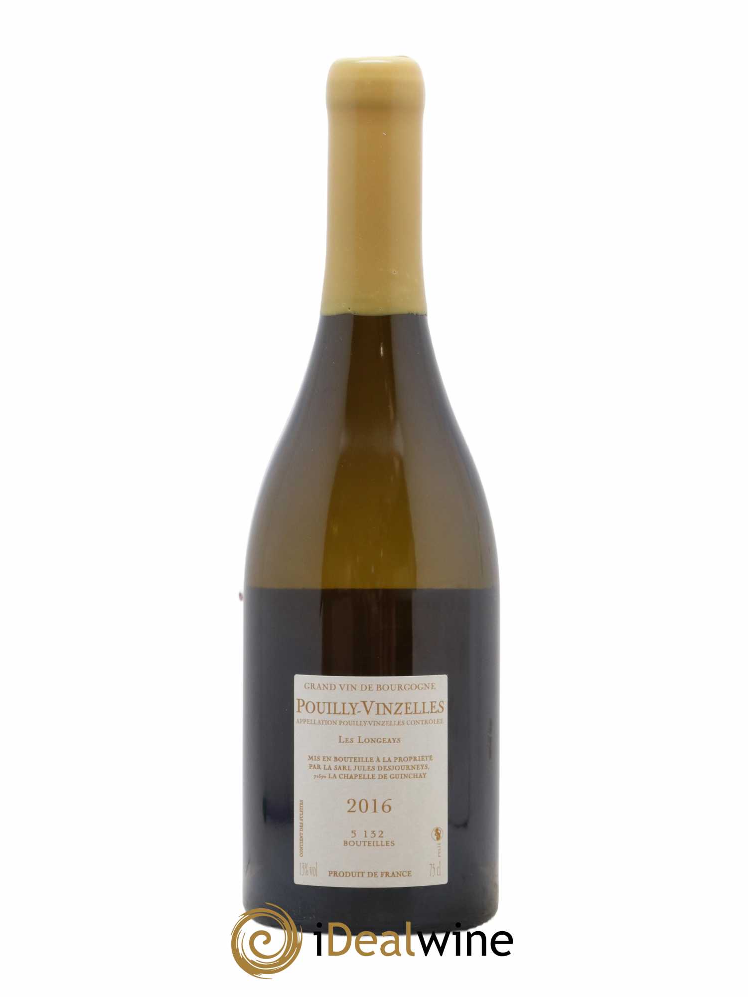Pouilly-Vinzelles Les Longeays Jules Desjourneys 2016 - Lot de 1 bouteille - 1