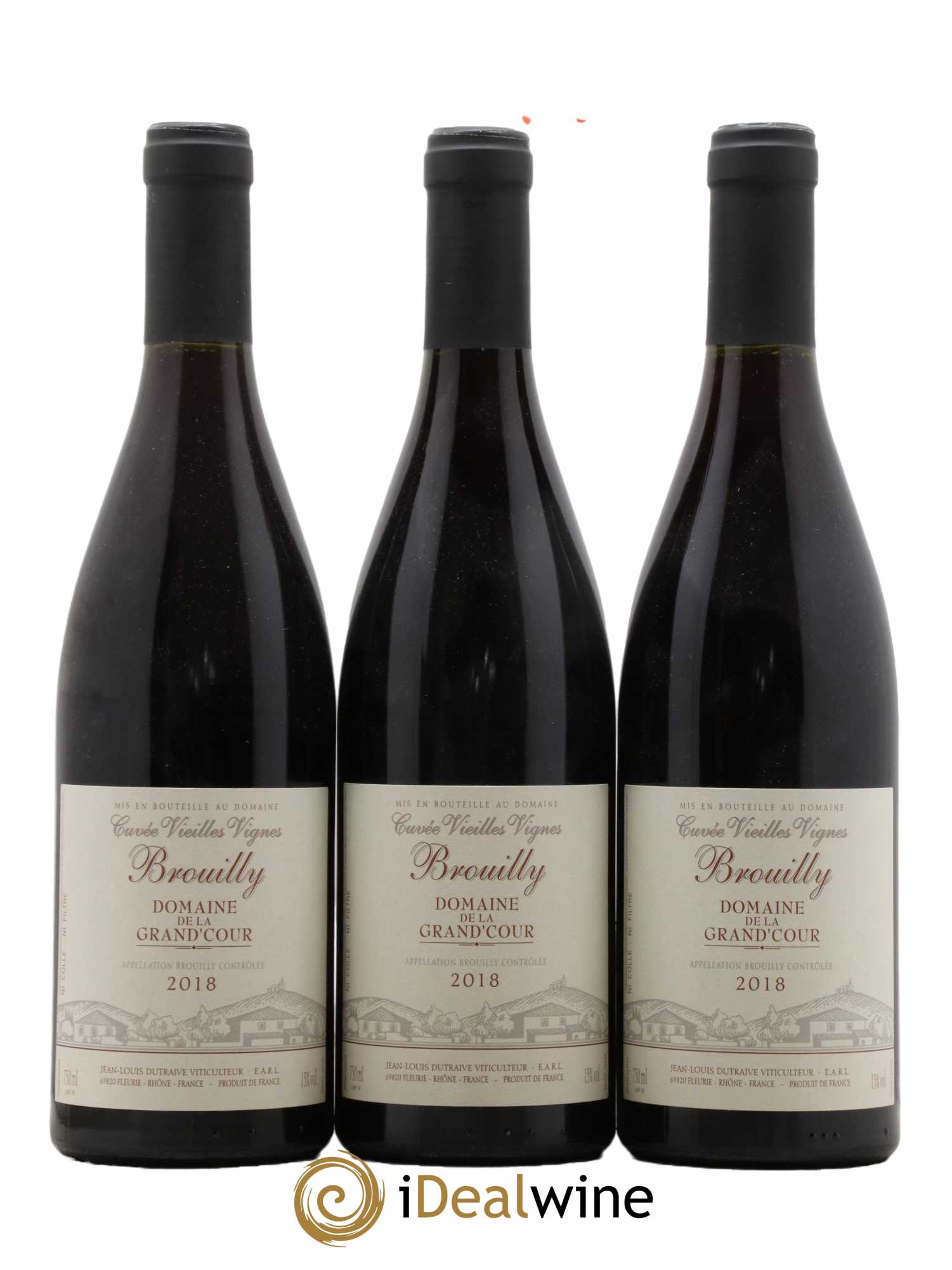Brouilly Vieilles Vignes Grand'cour (Domaine de la) - Jean-Louis Dutraive 2018 - Lot de 3 bouteilles - 0