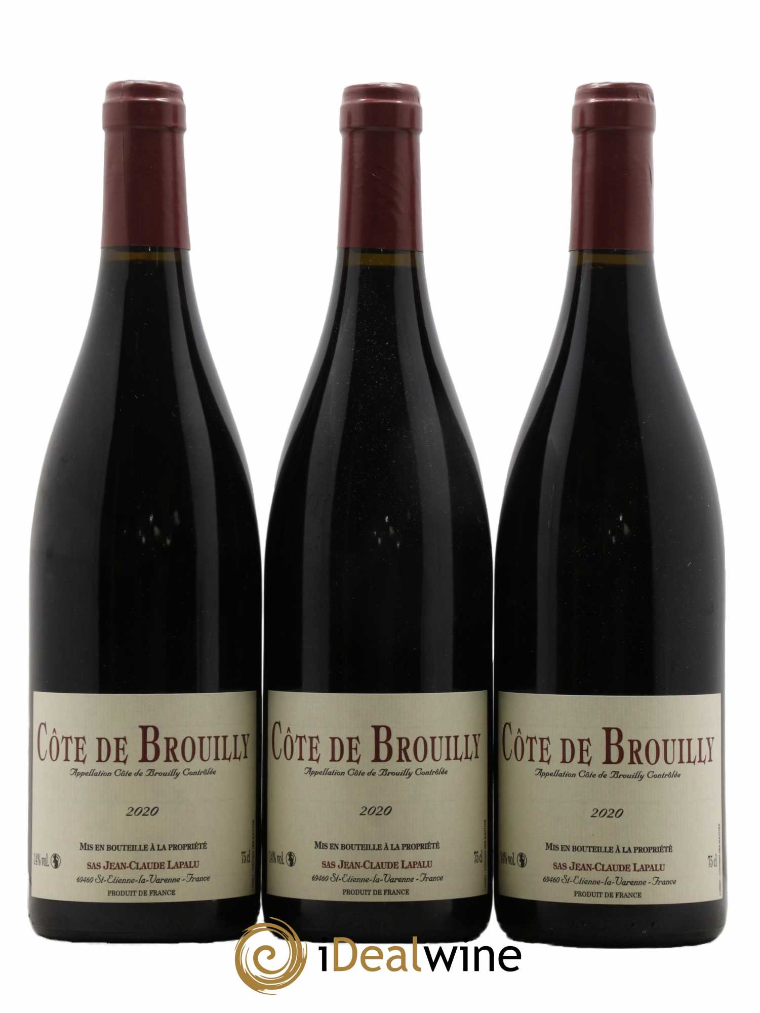 Côte de Brouilly Jean-Claude Lapalu 2020 - Lot de 3 bouteilles - 0