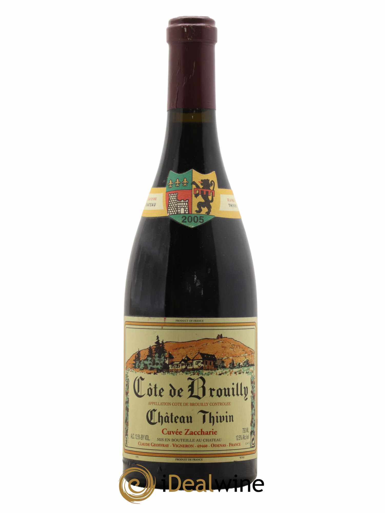 Côte de Brouilly Cuvée Zaccharie Château Thivin 2005 - Lot de 1 bouteille - 0