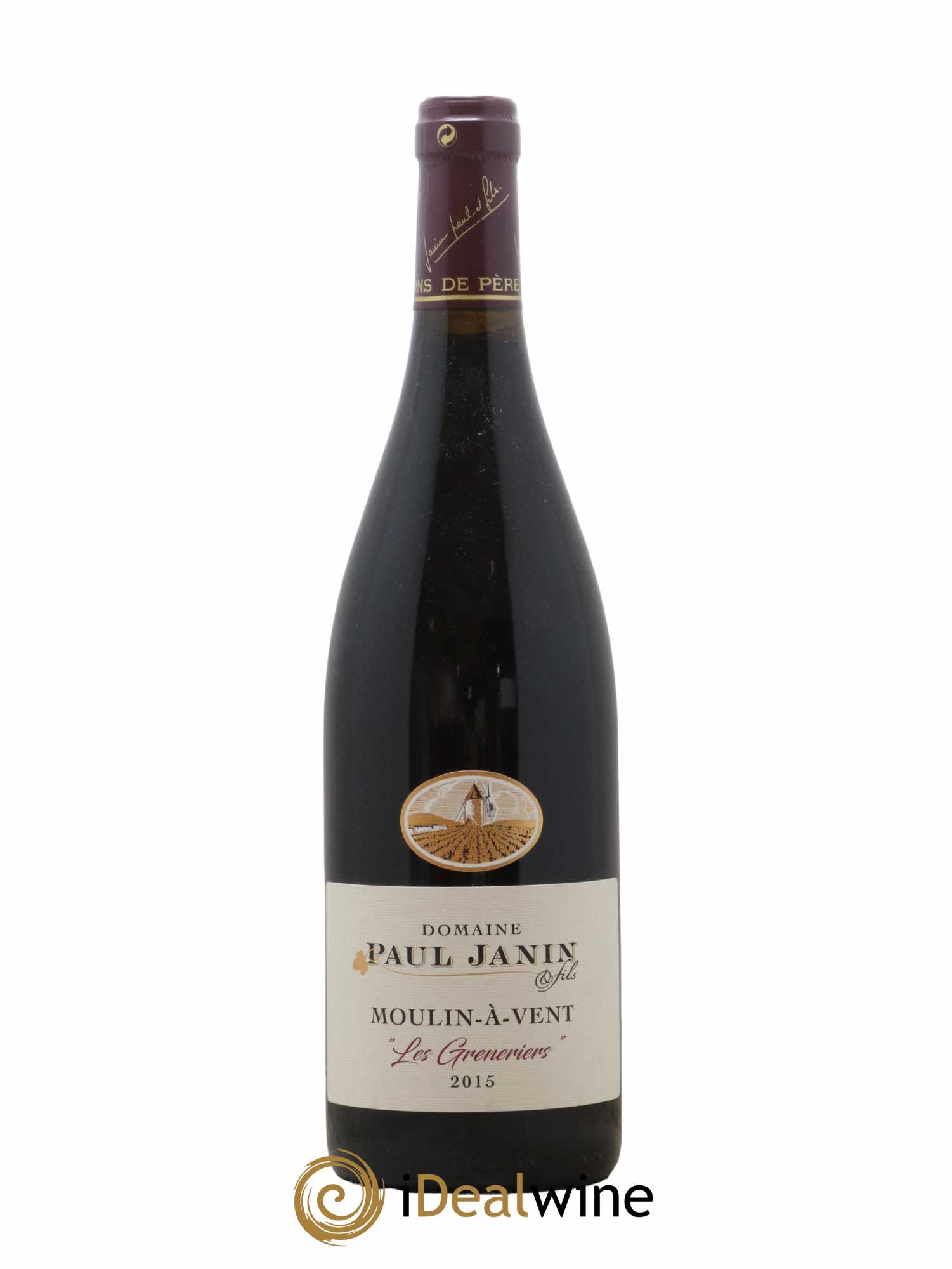 Moulin-à-Vent Les Greneriers Paul Janin & Fils 2015 - Lot de 1 bouteille - 0