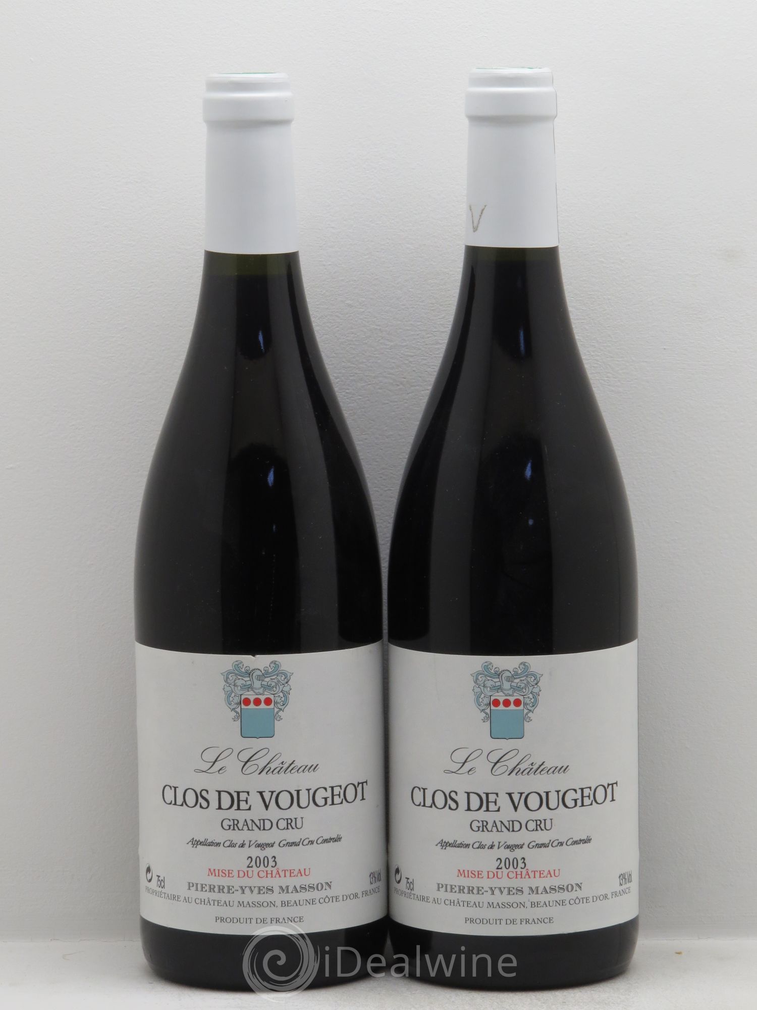 Clos de Vougeot Grand Cru Pierre-Yves Masson 2003 - Lot de 2 bouteilles - 0