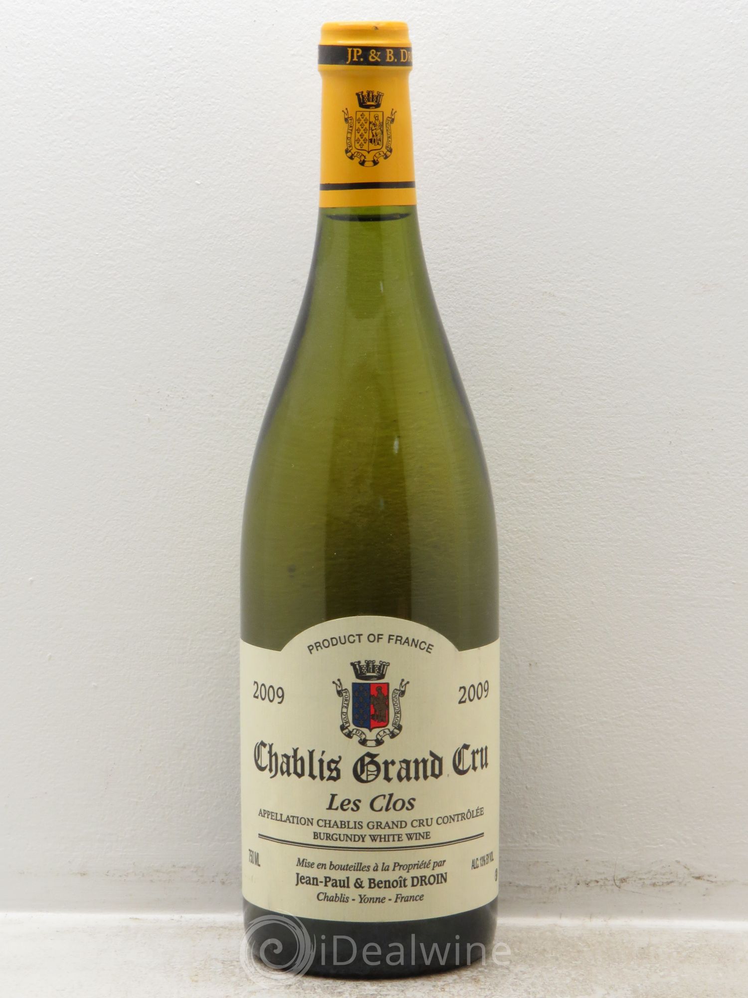 Chablis Grand Cru Les Clos Jean-Paul & Benoît Droin (Domaine) 2009 - Lot de 1 bouteille - 0