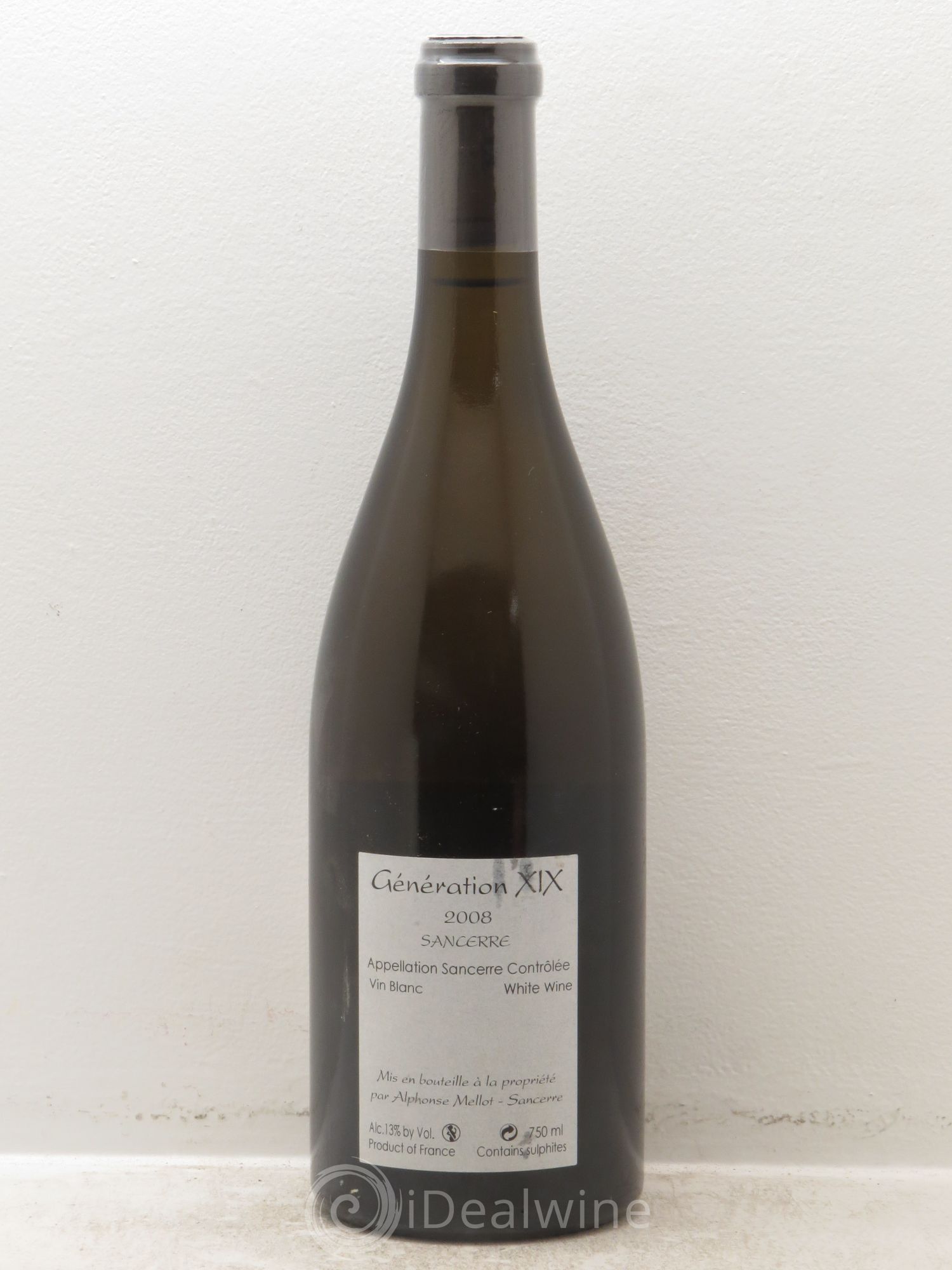 Sancerre Génération XIX Alphonse Mellot (sans prix de réserve) 2008 - Lot de 1 bouteille - 1