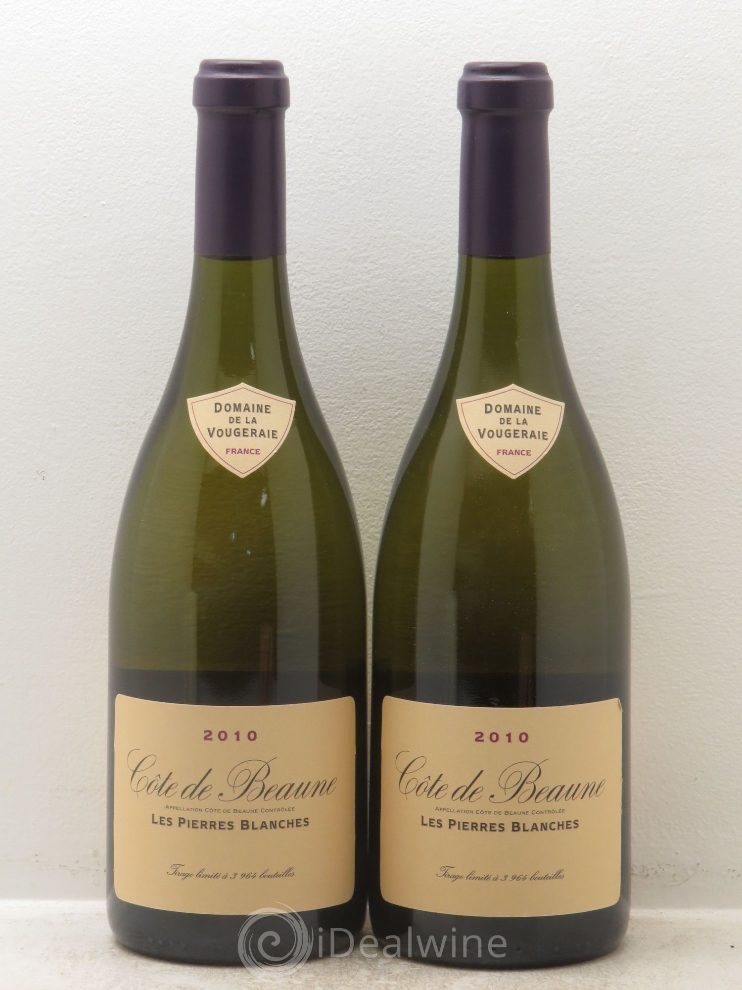 Côte de Beaune Les Pierres Blanches - Domaine de la Vougeraie (sans prix de réserve) 2010 - Posten von 2 Flaschen - 0