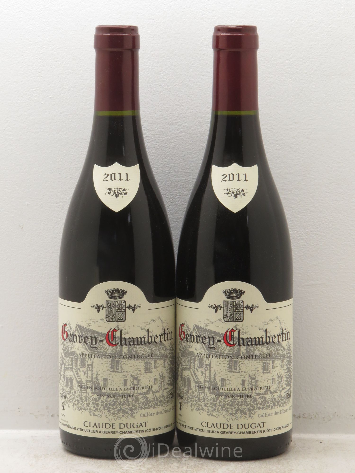 Gevrey-Chambertin Claude Dugat (sans prix de réserve) 2011 - Lot de 2 bouteilles - 0