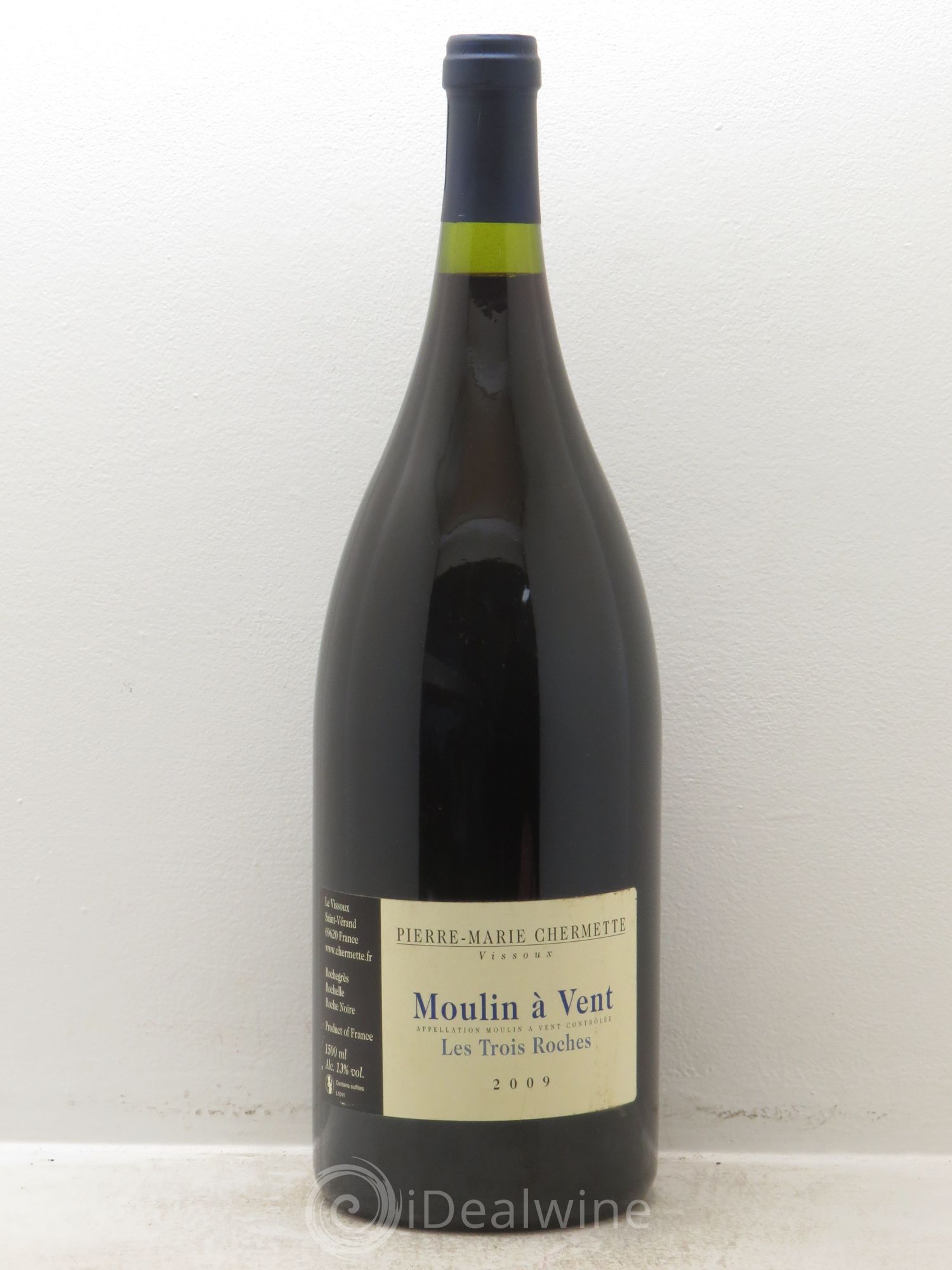 Moulin-à-Vent Les Trois Roches Domaine du Vissoux - P-M. Chermette (sans prix de réserve) 2009 - Lot de 1 magnum - 0