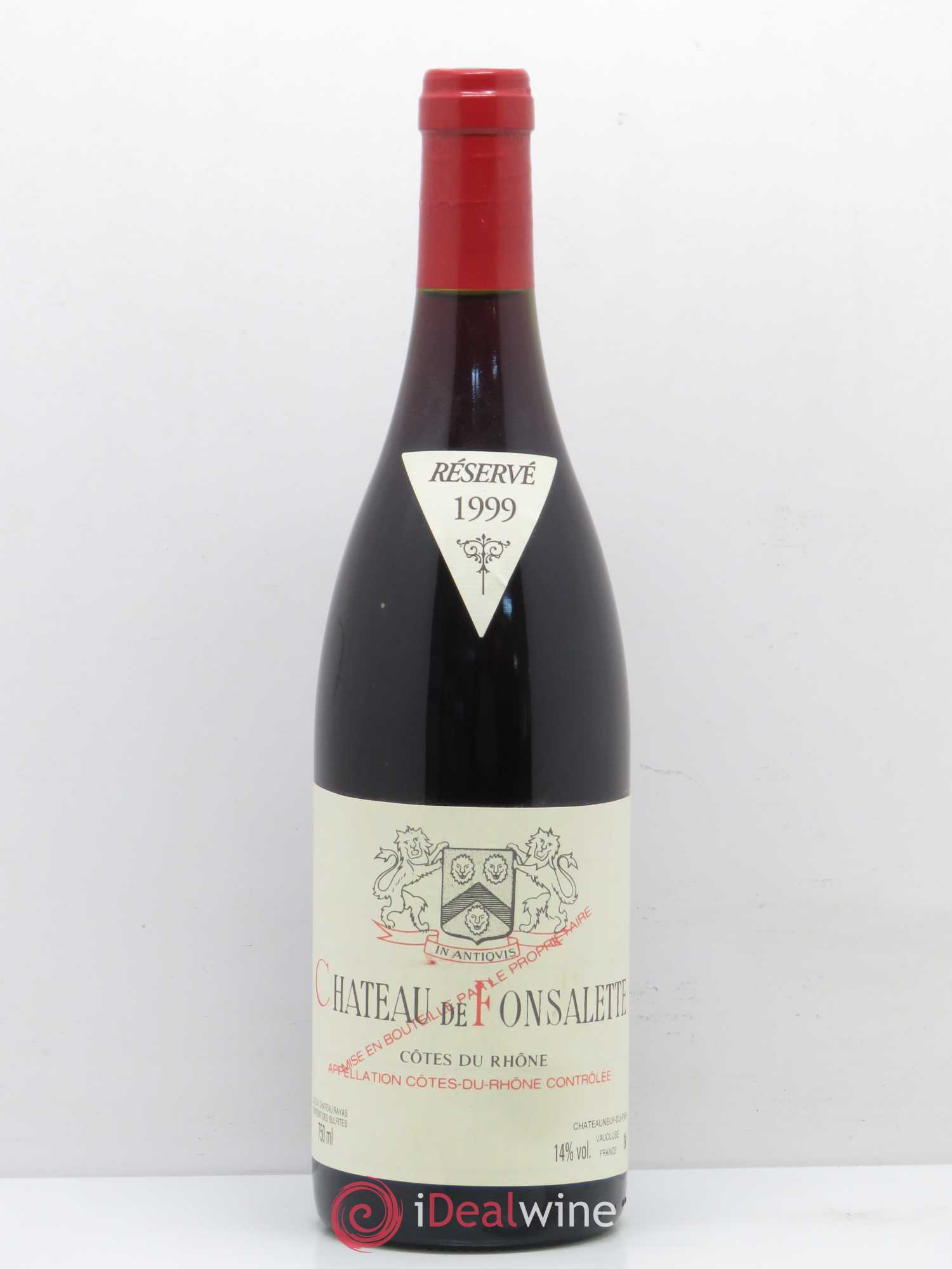 Côtes-du-Rhône Château de Fonsalette Emmanuel Reynaud 1999 - Lot de 1 bouteille - 0