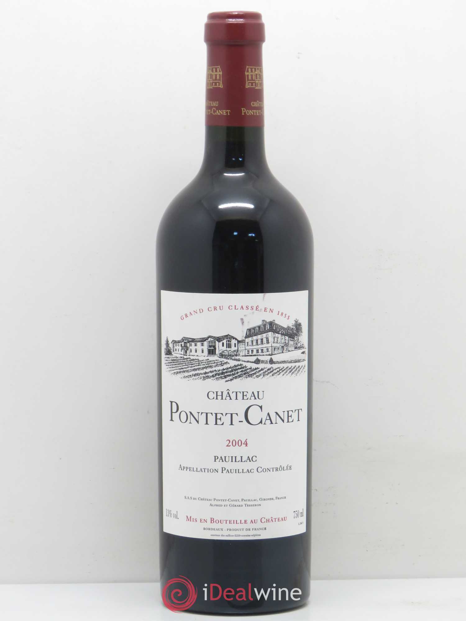 Château Pontet Canet 5ème Grand Cru Classé 2004 - Lot de 1 bouteille - 0