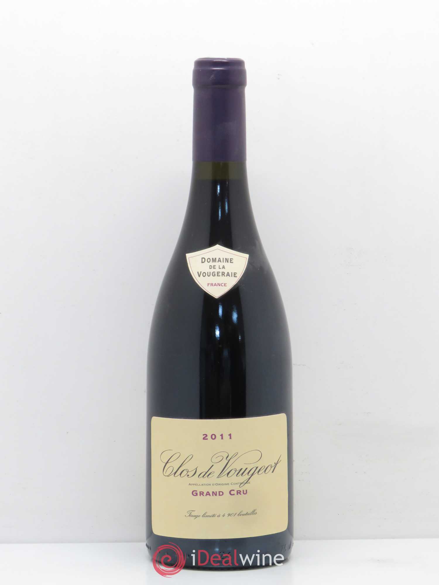 Clos de Vougeot Grand Cru La Vougeraie 2011 - Lot de 1 bouteille - 0