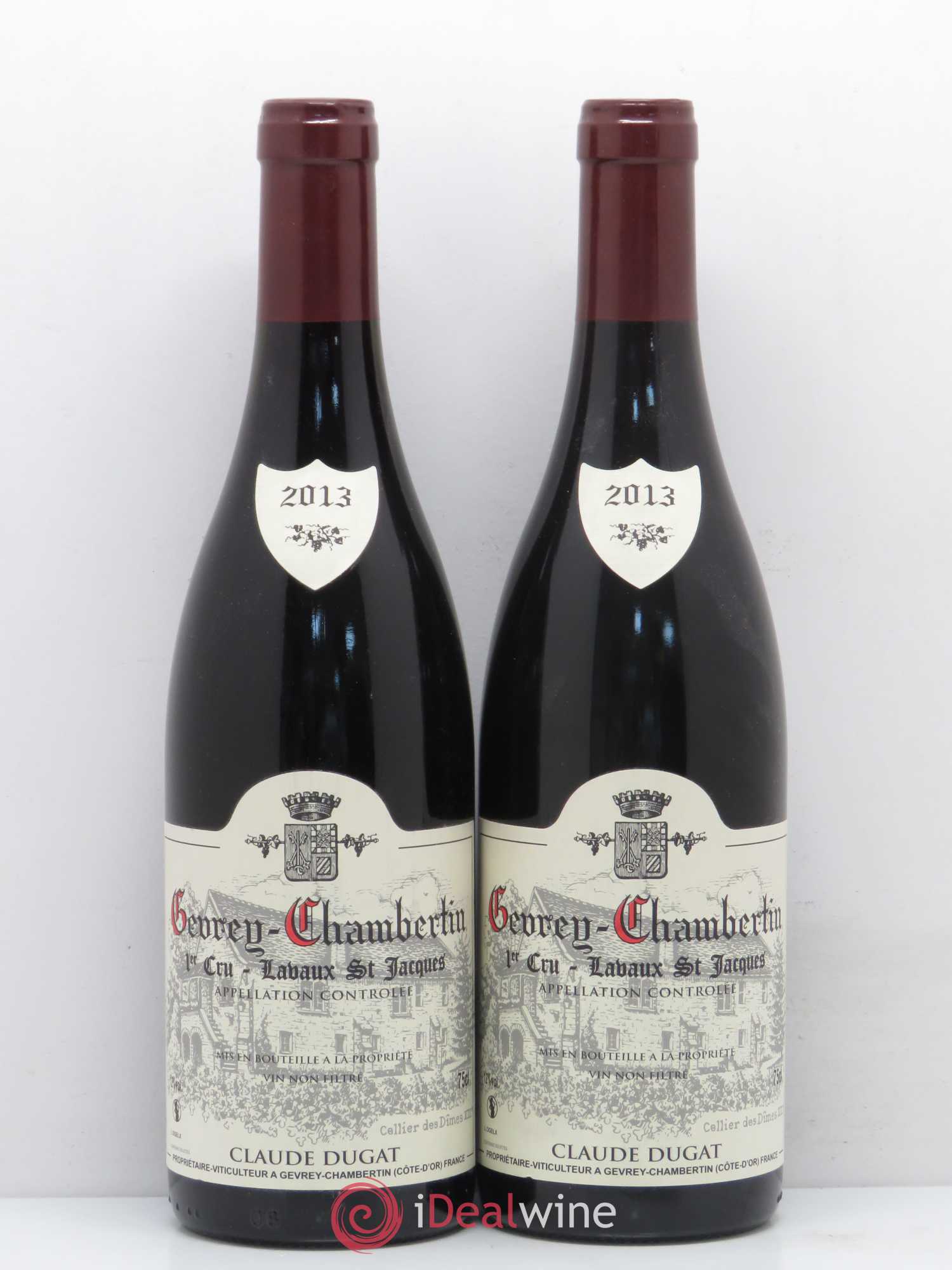 Gevrey-Chambertin 1er Cru Lavaux Saint-Jacques Claude Dugat 2013 - Lot de 2 bouteilles - 0