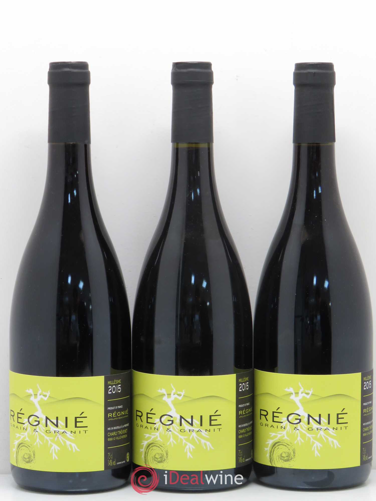 Régnié Grain & Granit Charly Thévenet 2015 - Lot de 3 bouteilles - 0