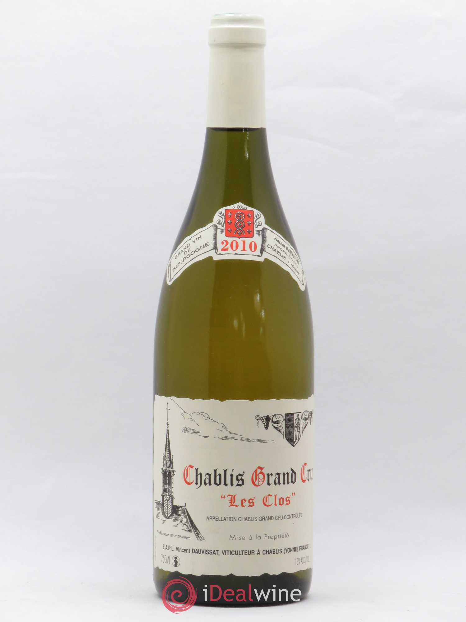 Chablis Grand Cru Les Clos Vincent Dauvissat (Domaine) 2010 - Lot de 1 bouteille - 0