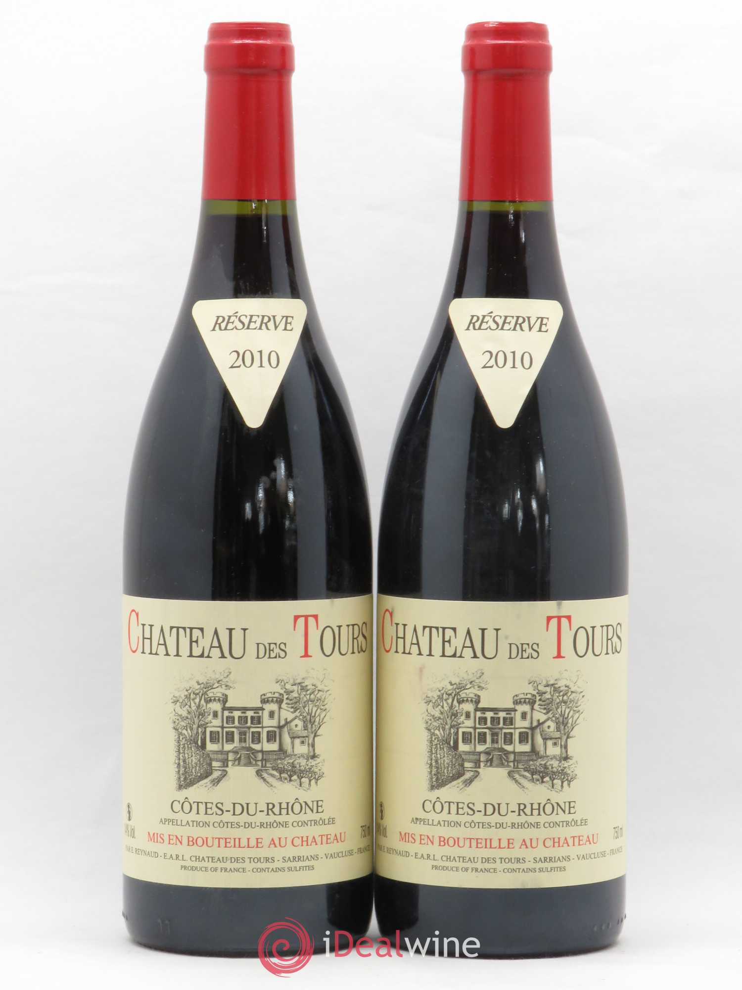 Côtes-du-Rhône Château des Tours Emmanuel Reynaud 2010 - Lot de 2 bouteilles - 0
