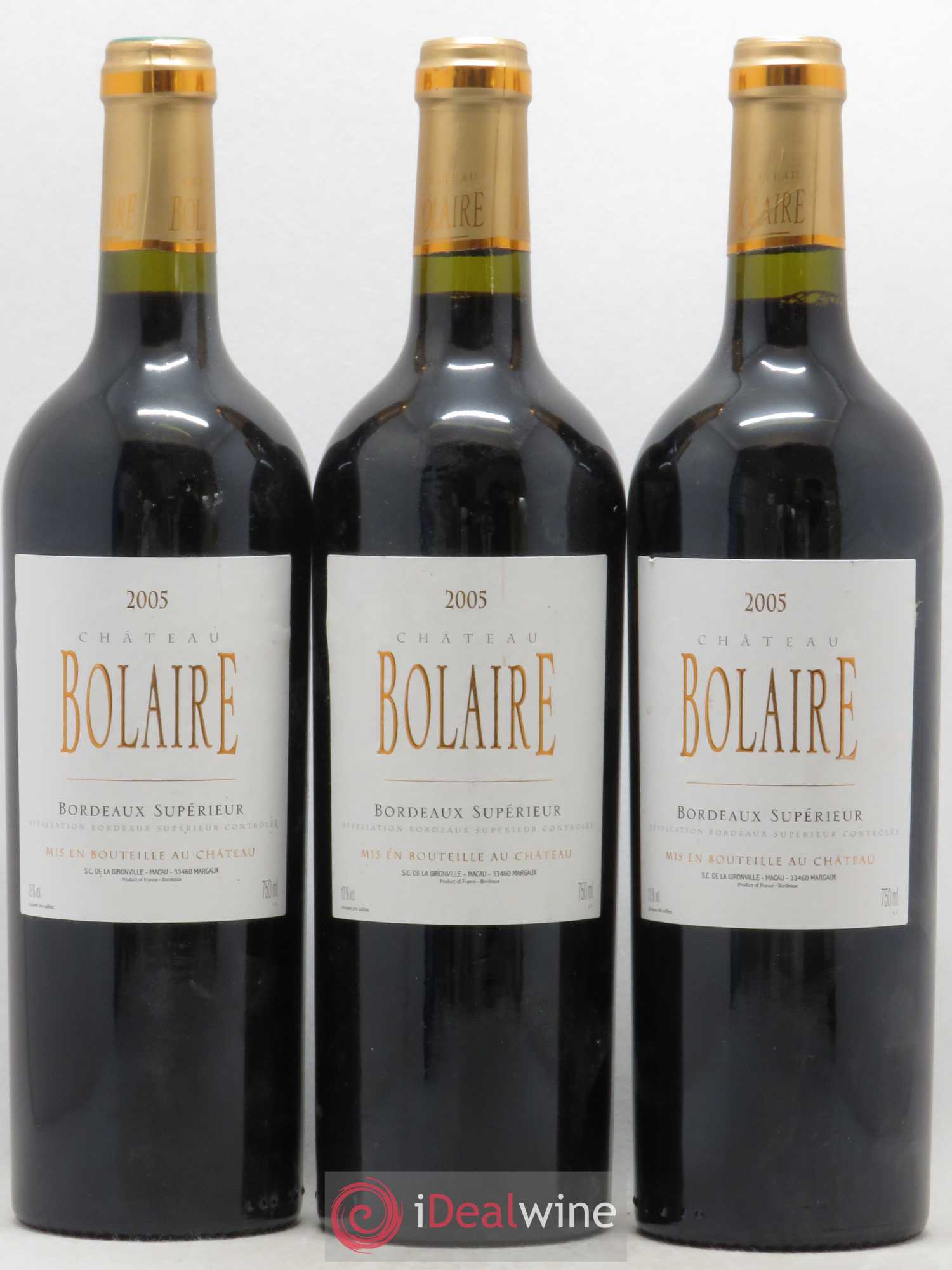 Bolaire 2005 - Lot de 3 bouteilles - 0