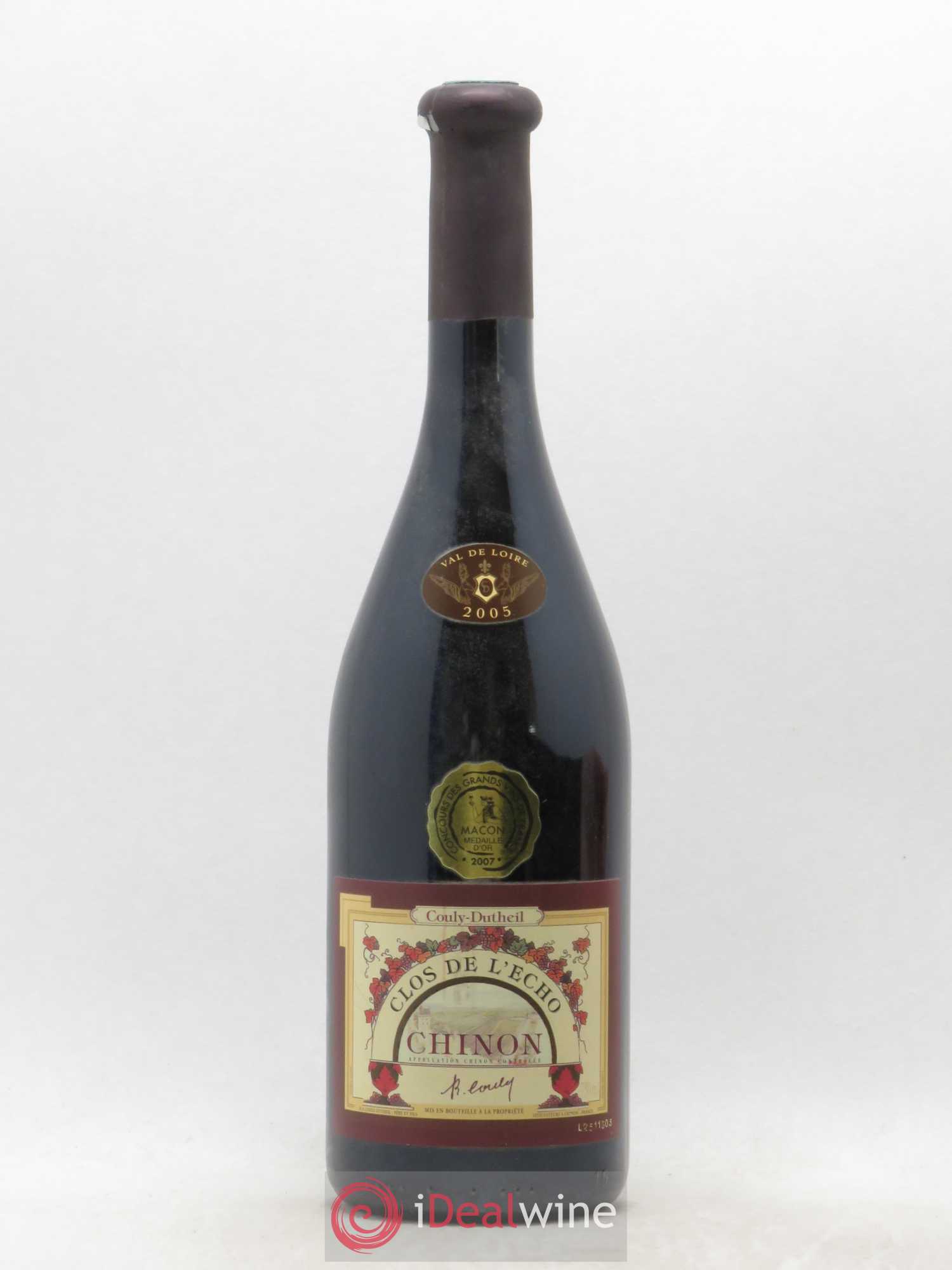 Chinon Clos de l'Echo Couly-Dutheil 2005 - Lot de 1 bouteille - 0