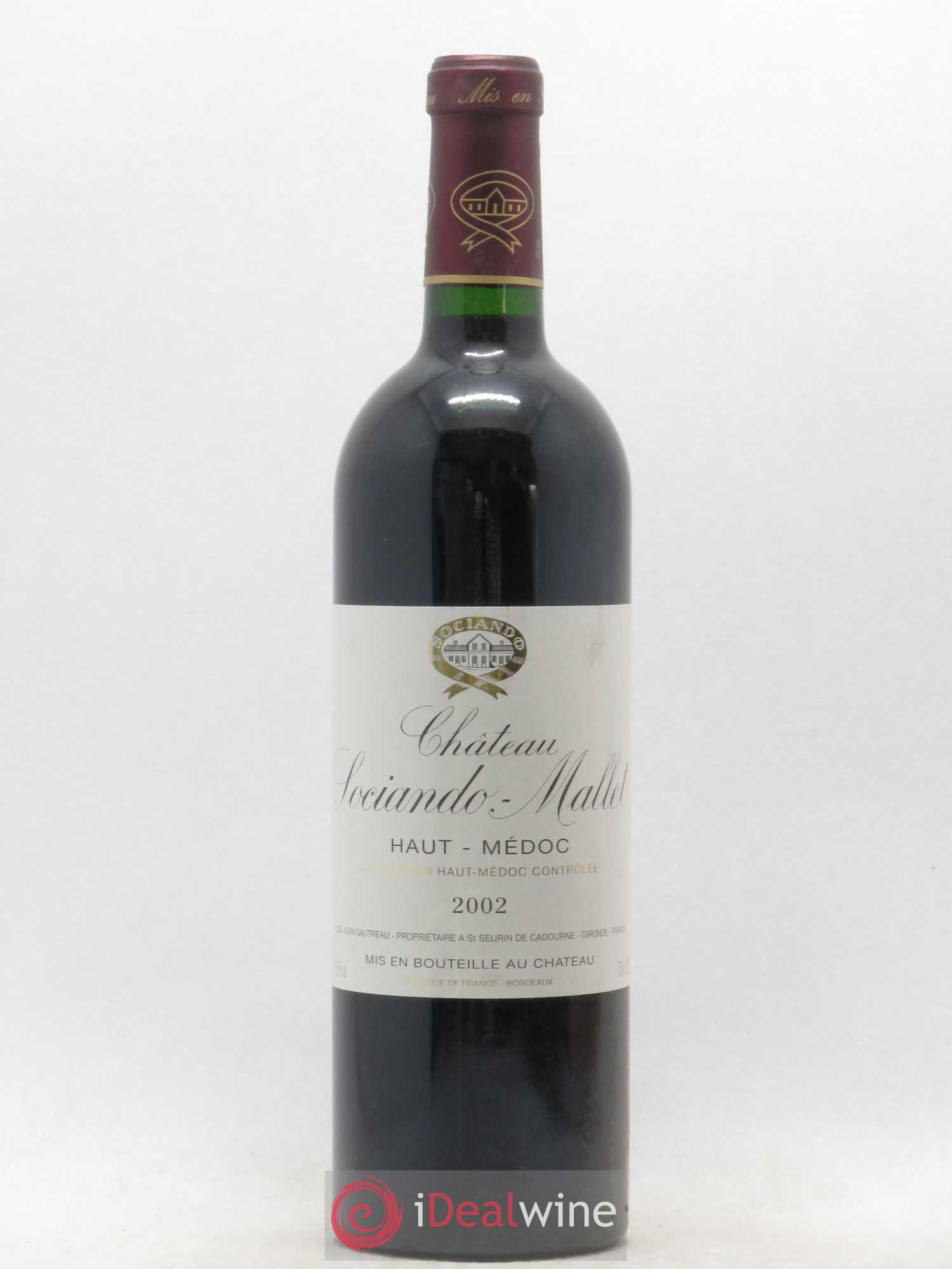 Château Sociando Mallet 2002 - Lot de 1 bouteille - 0