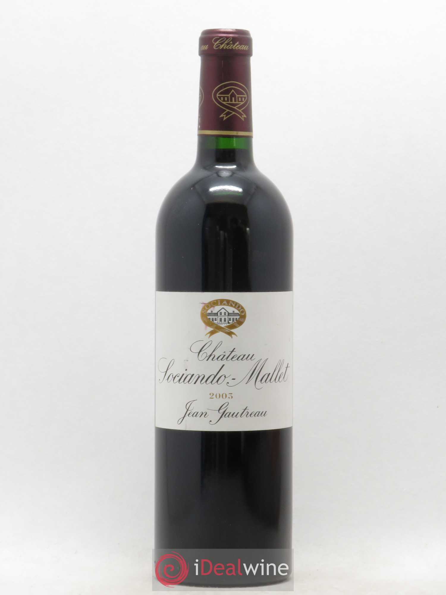 Château Sociando Mallet 2003 - Lot de 1 bouteille - 0