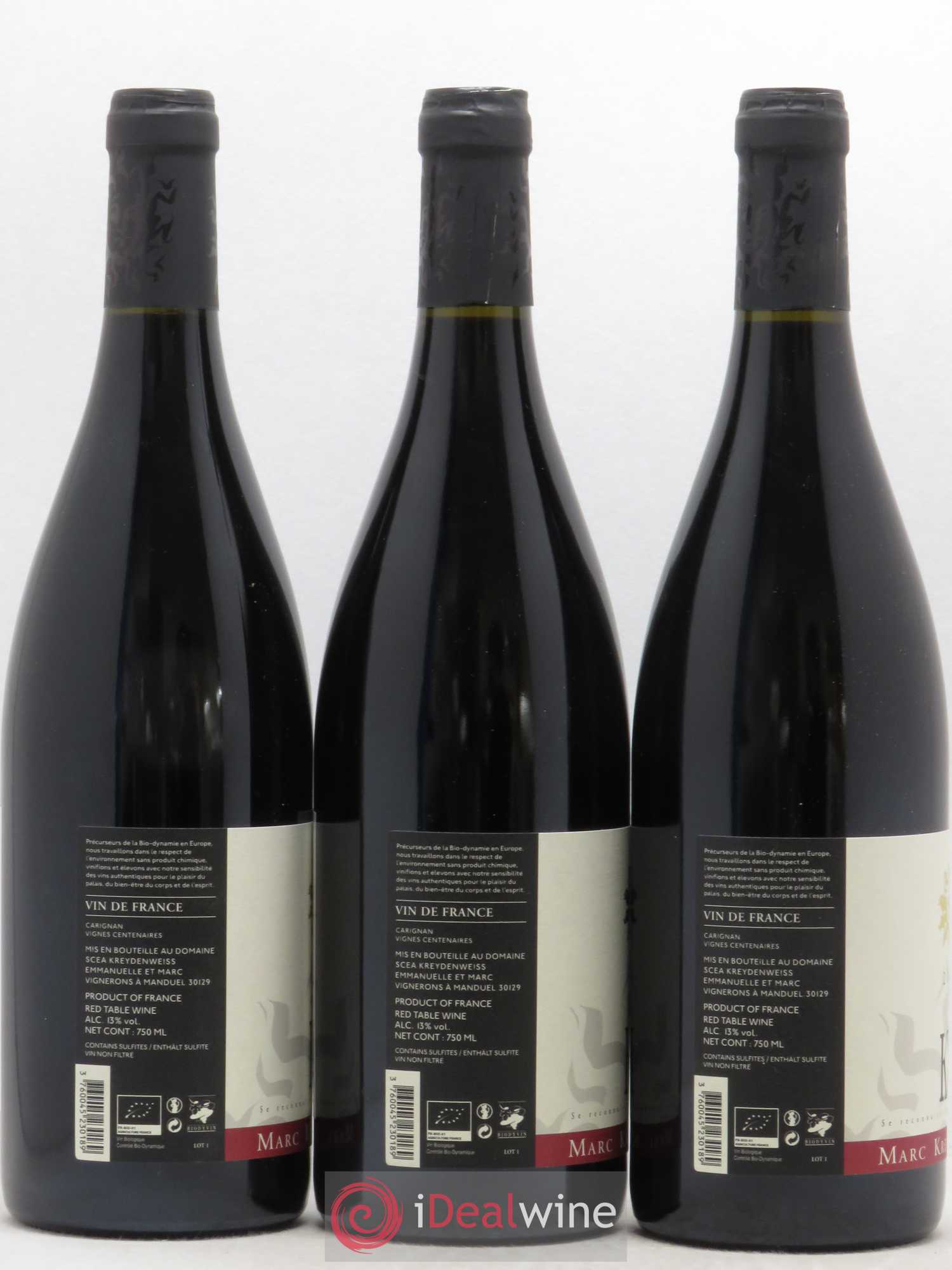 Vin de France KA Marc Kreydenweiss (sans prix de réserve) 2016 - Posten von 3 Flaschen - 1