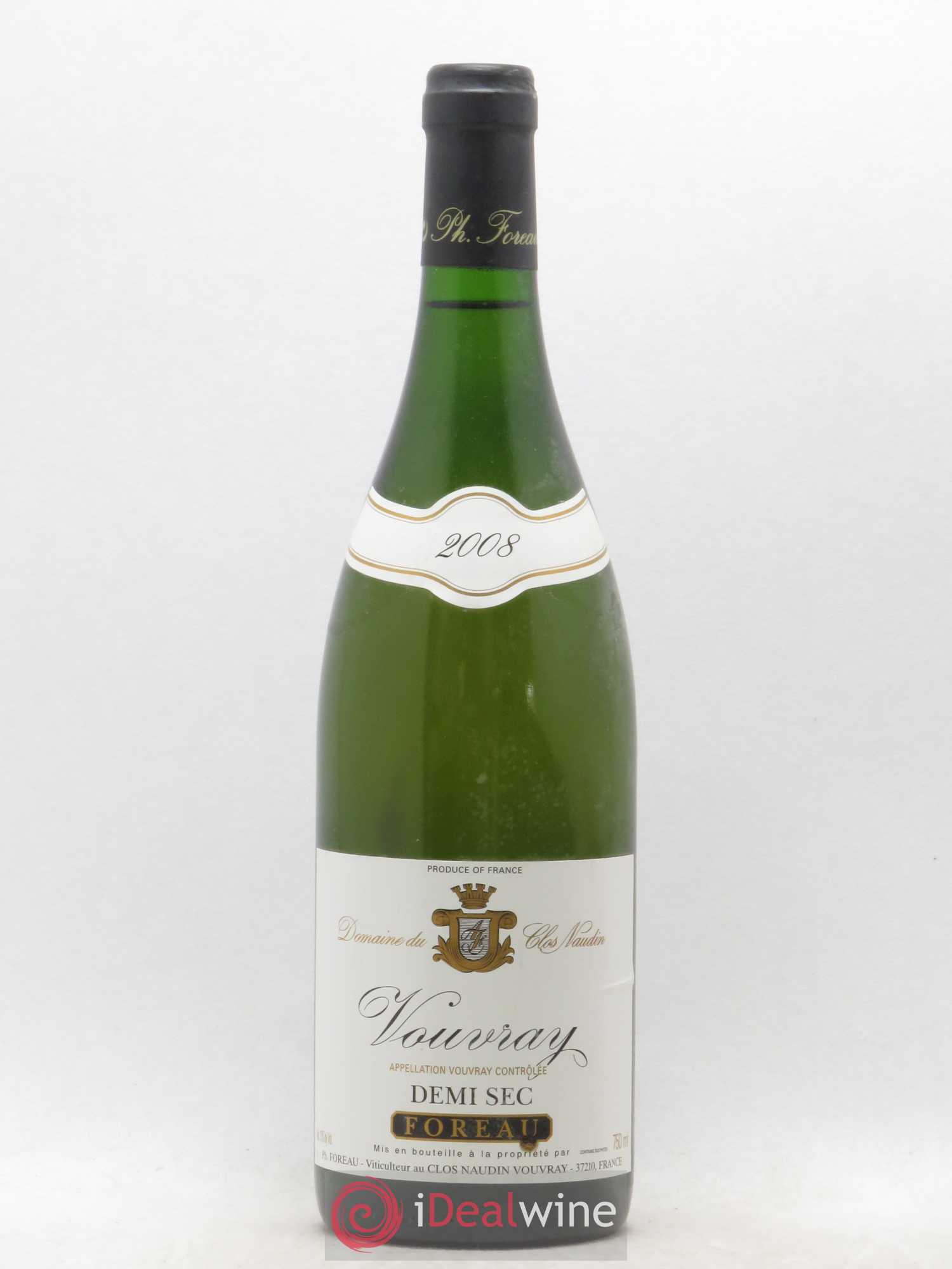 Vouvray Demi-Sec Clos Naudin - Philippe Foreau 2008 - Lot de 1 bouteille - 0
