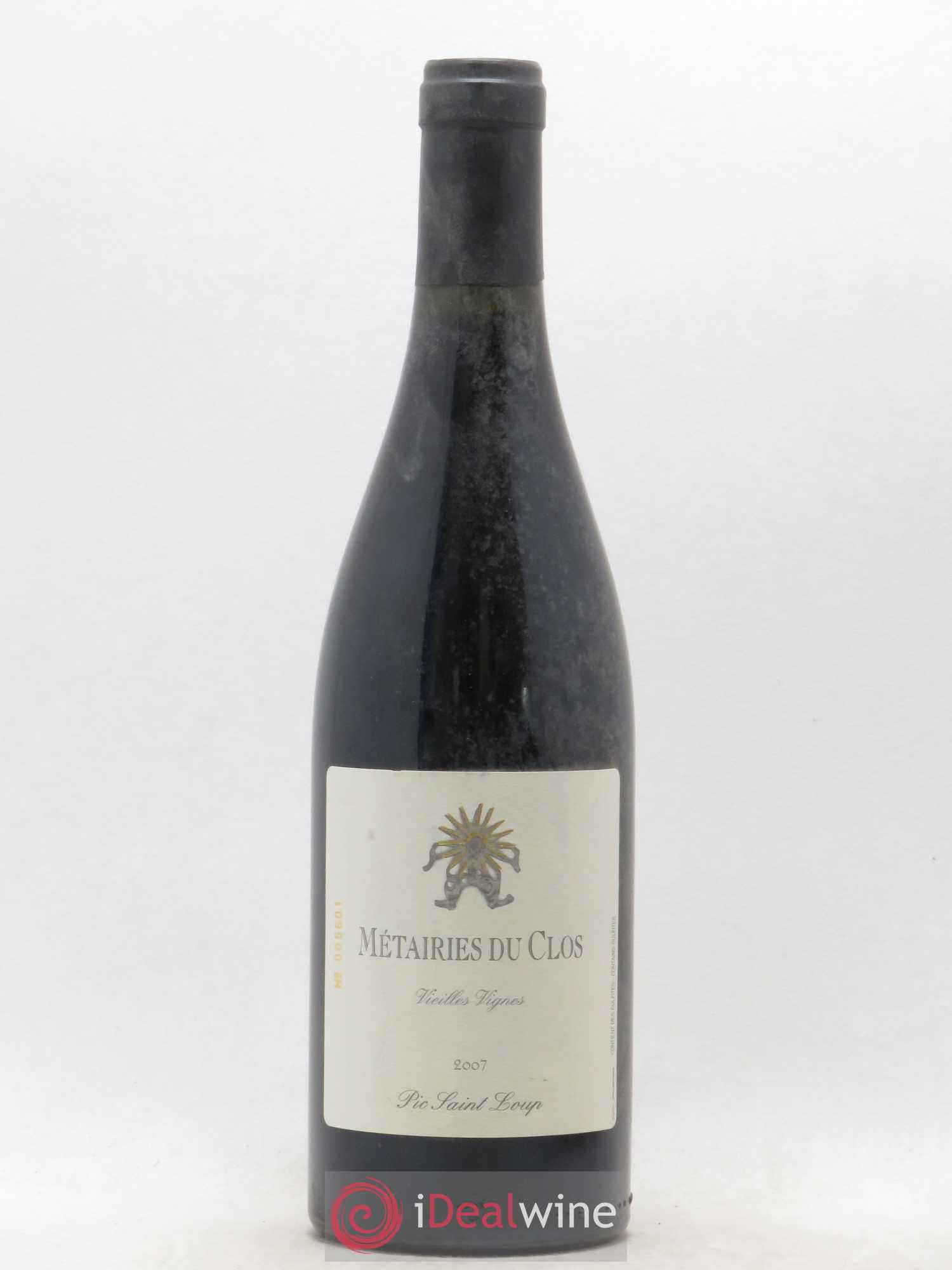 Pic Saint-Loup Les Métairies du Clos Vieilles Vignes Christophe Peyrus et Françoise Julien (sans prix de réserve) 2007 - Lot de 1 bouteille - 0