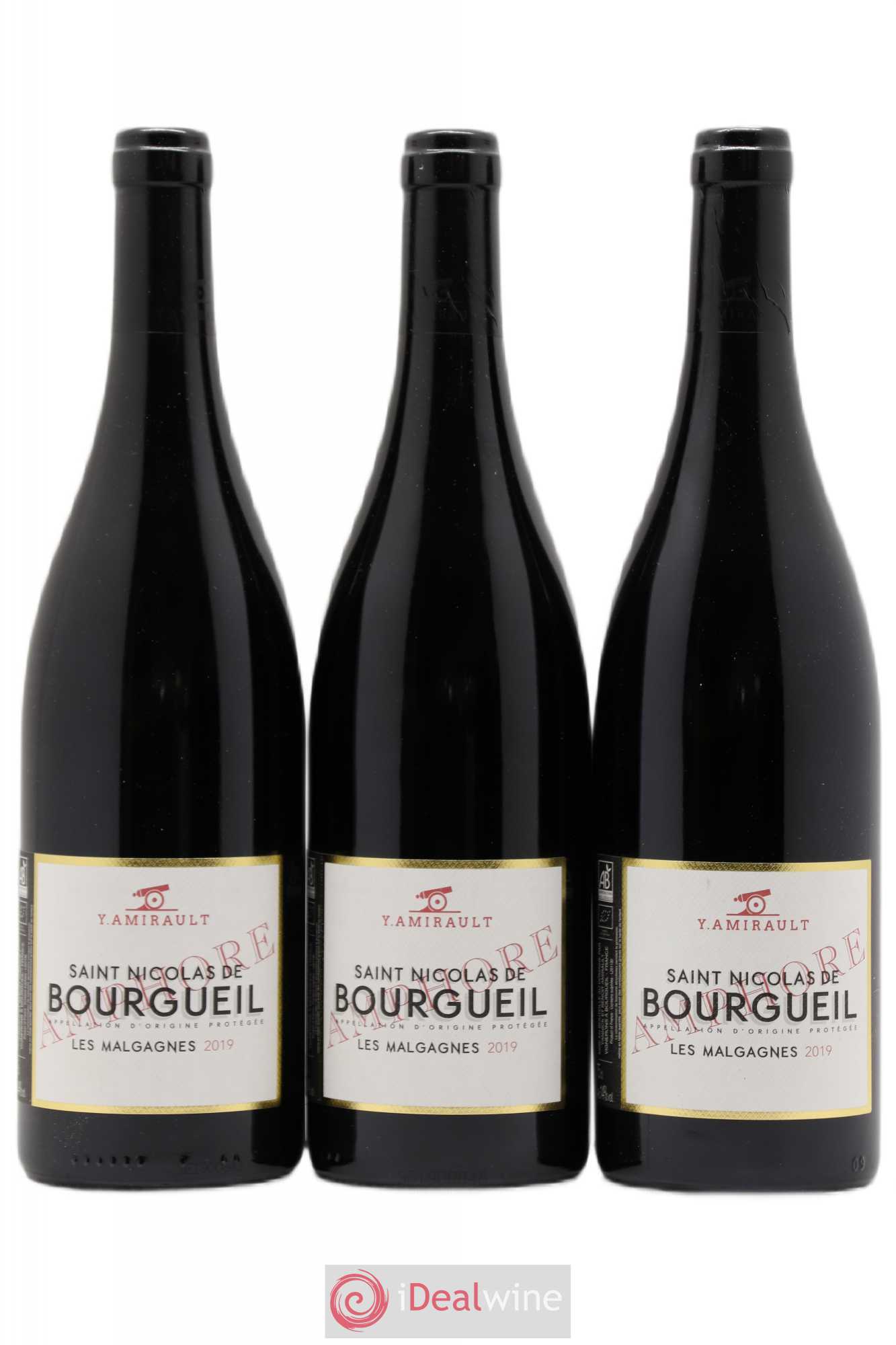 Saint-Nicolas de Bourgueil Les Malgagnes Yannick Amirault (Domaine) Amphore 2019 - Lot de 3 bouteilles - 0