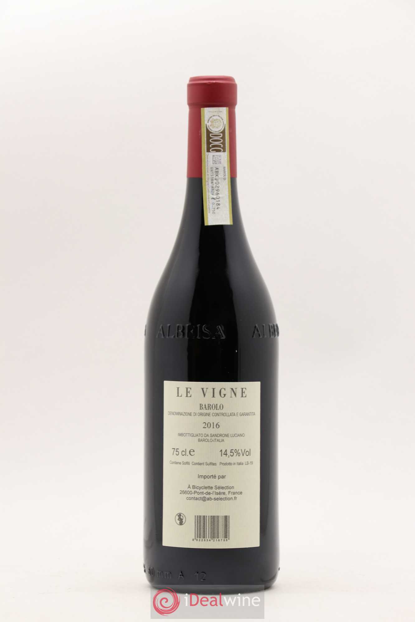 Barolo DOCG Le Vigne Luciano Sandrone 2016 - Lot de 1 bouteille - 1