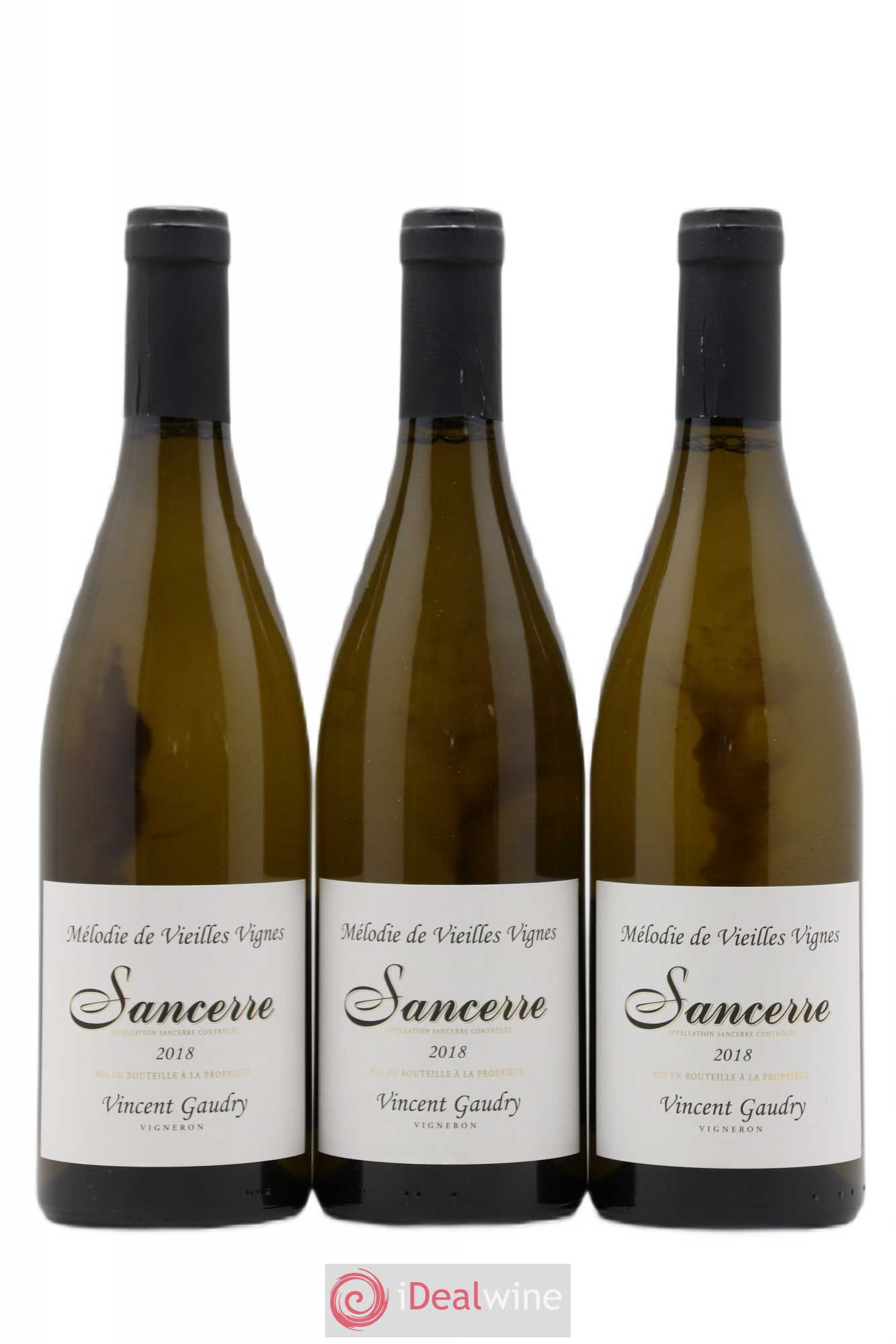Sancerre Mélodie de Vieilles Vignes Vincent Gaudry (sans prix de réserve) 2018 - Lot de 3 bouteilles - 0
