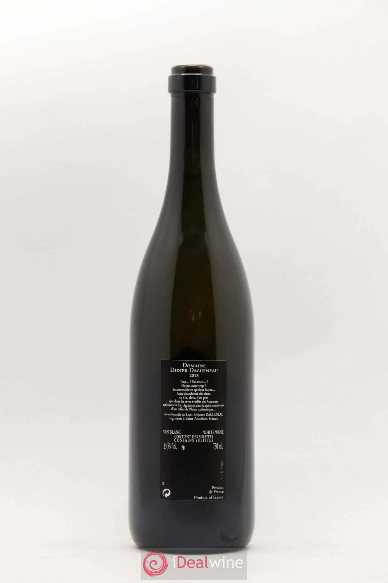Vin de France (anciennement Pouilly-Fumé) Silex Dagueneau (Domaine Didier - Louis-Benjamin) 2018 - Lot de 1 bouteille - 1