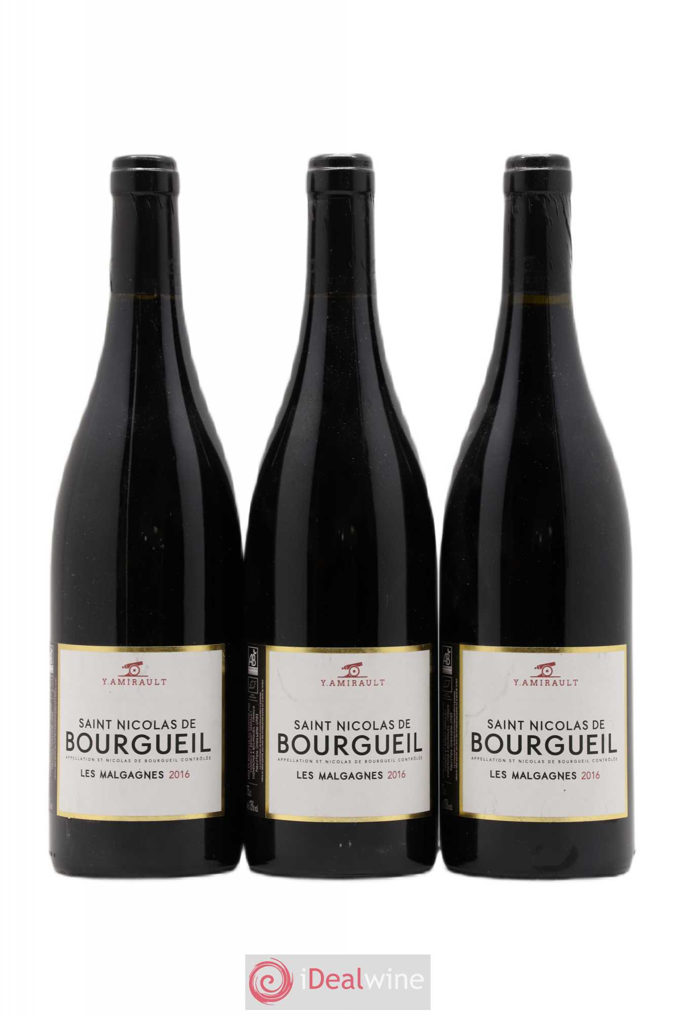 Saint-Nicolas de Bourgueil Les Malgagnes Yannick Amirault (Domaine) 2016 - Lot de 3 bouteilles - 0