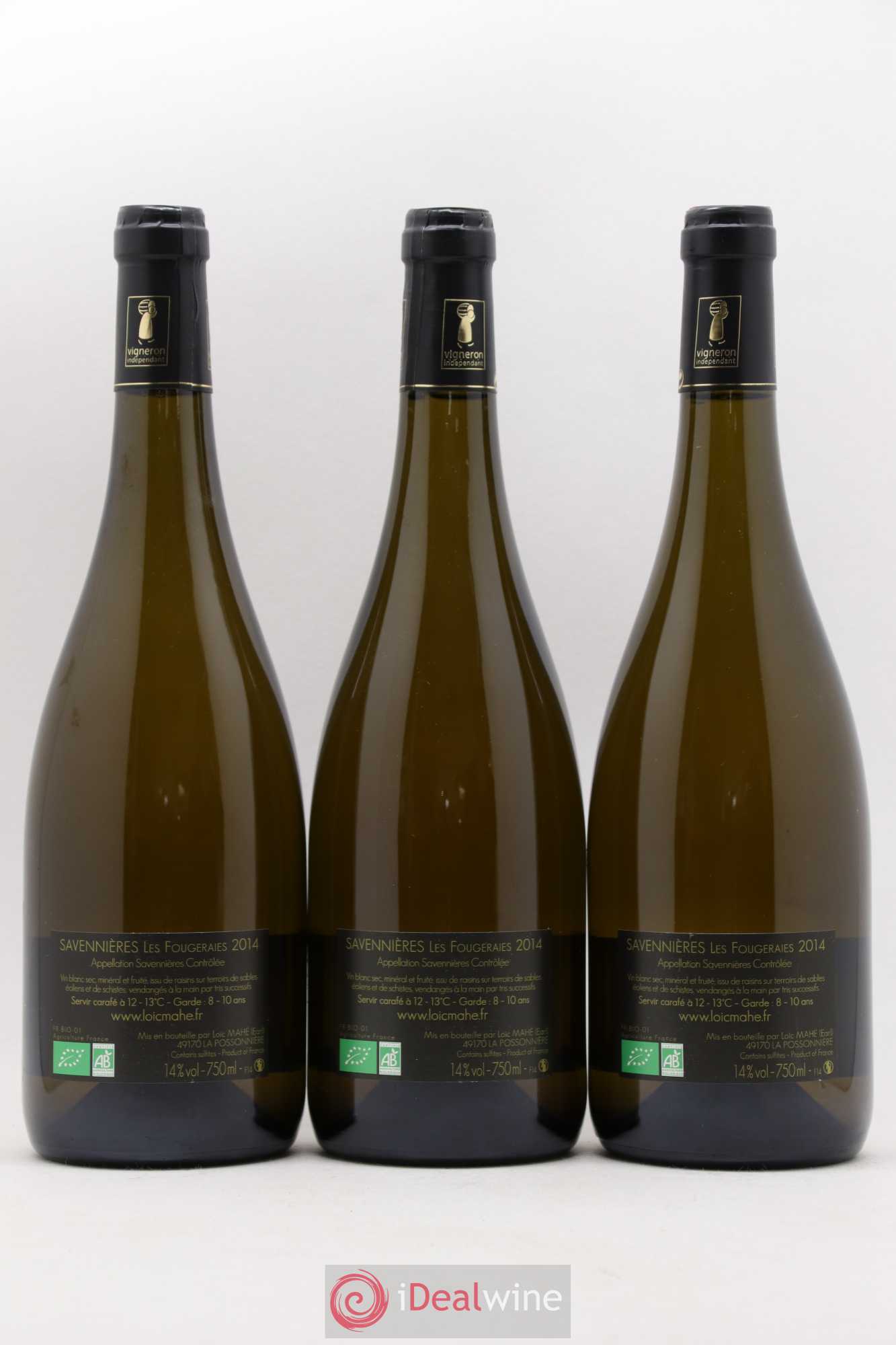 Savennières Loïc Mahe Les Fougeraies 2014 - Lot de 3 bouteilles - 1