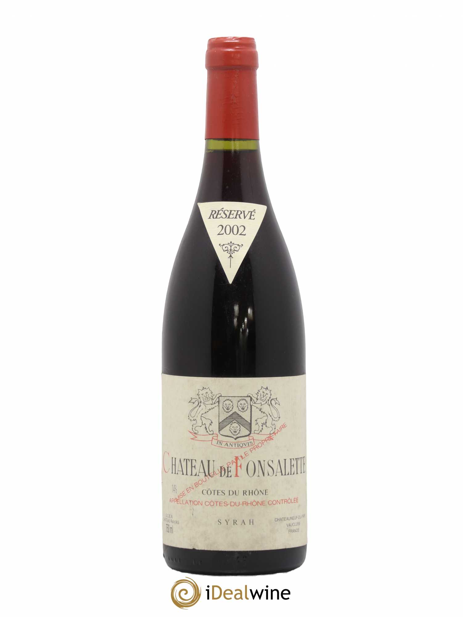 Côtes-du-Rhône Cuvée Syrah Château de Fonsalette 2002 - Lot de 1 bouteille - 0