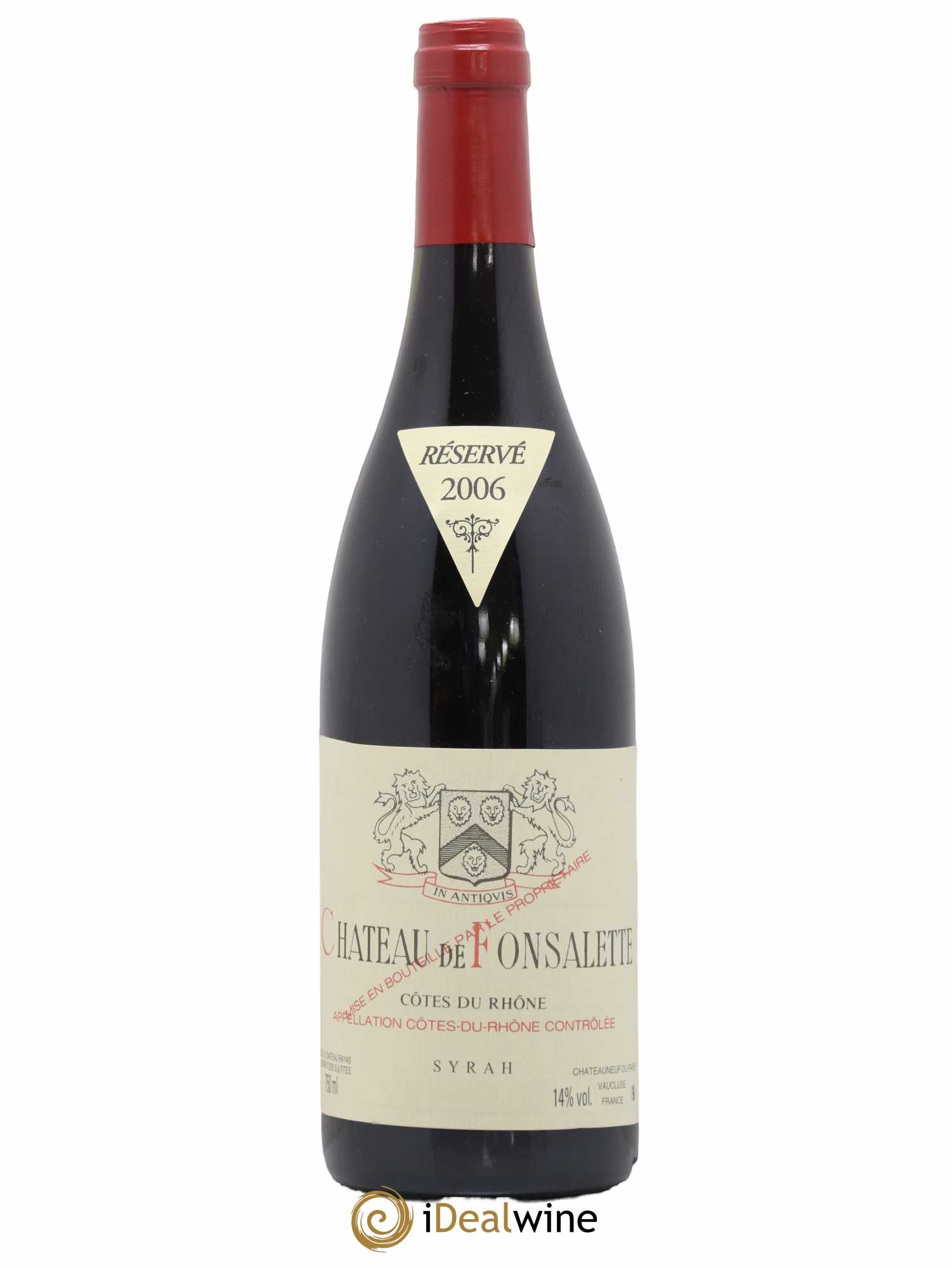 Côtes-du-Rhône Cuvée Syrah Château de Fonsalette 2006 - Lot de 1 bouteille - 0