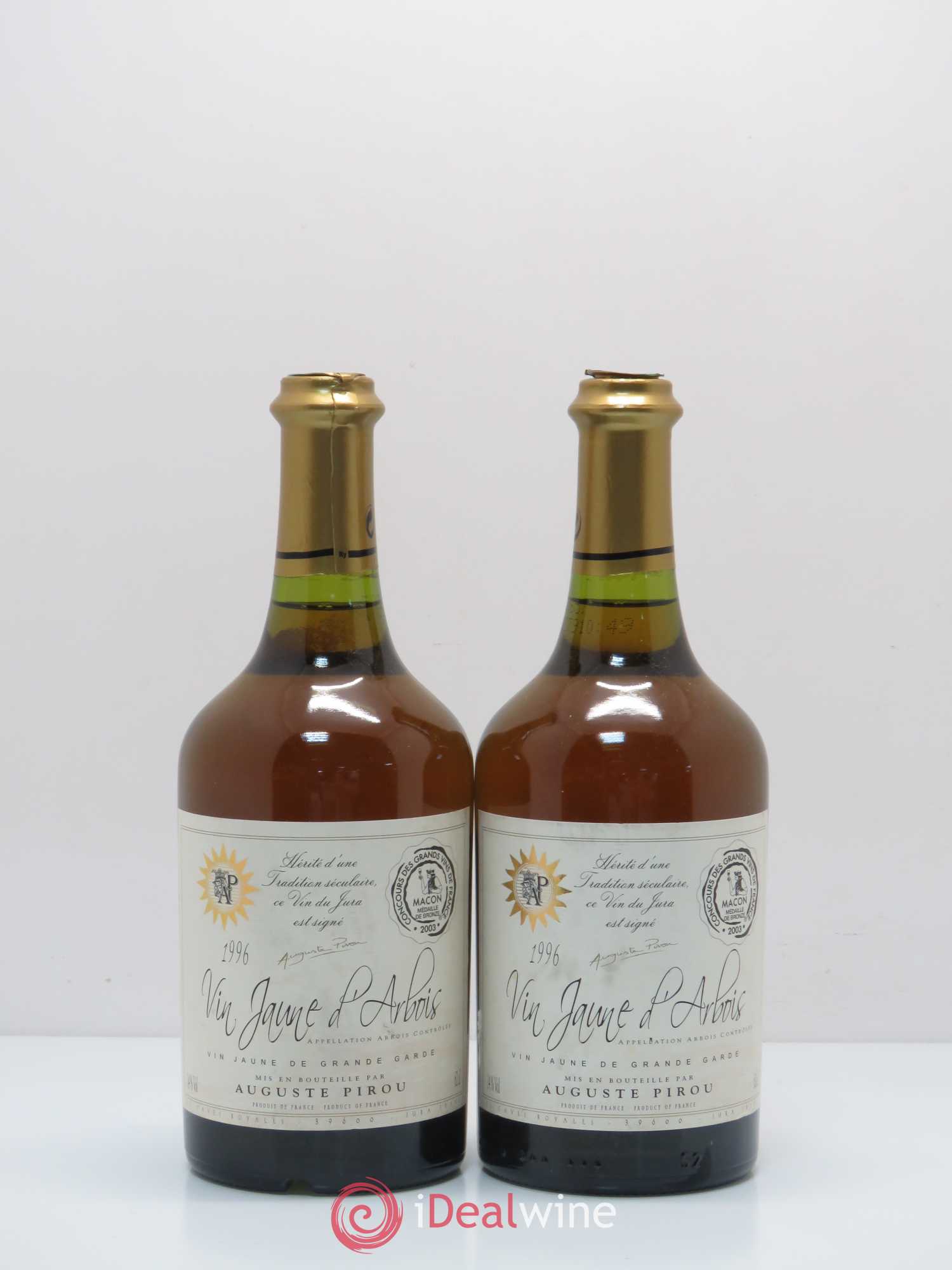 Arbois Vin Jaune de Grande Garde Auguste Pirou 1996 - Posten von 2 Flaschen - 0