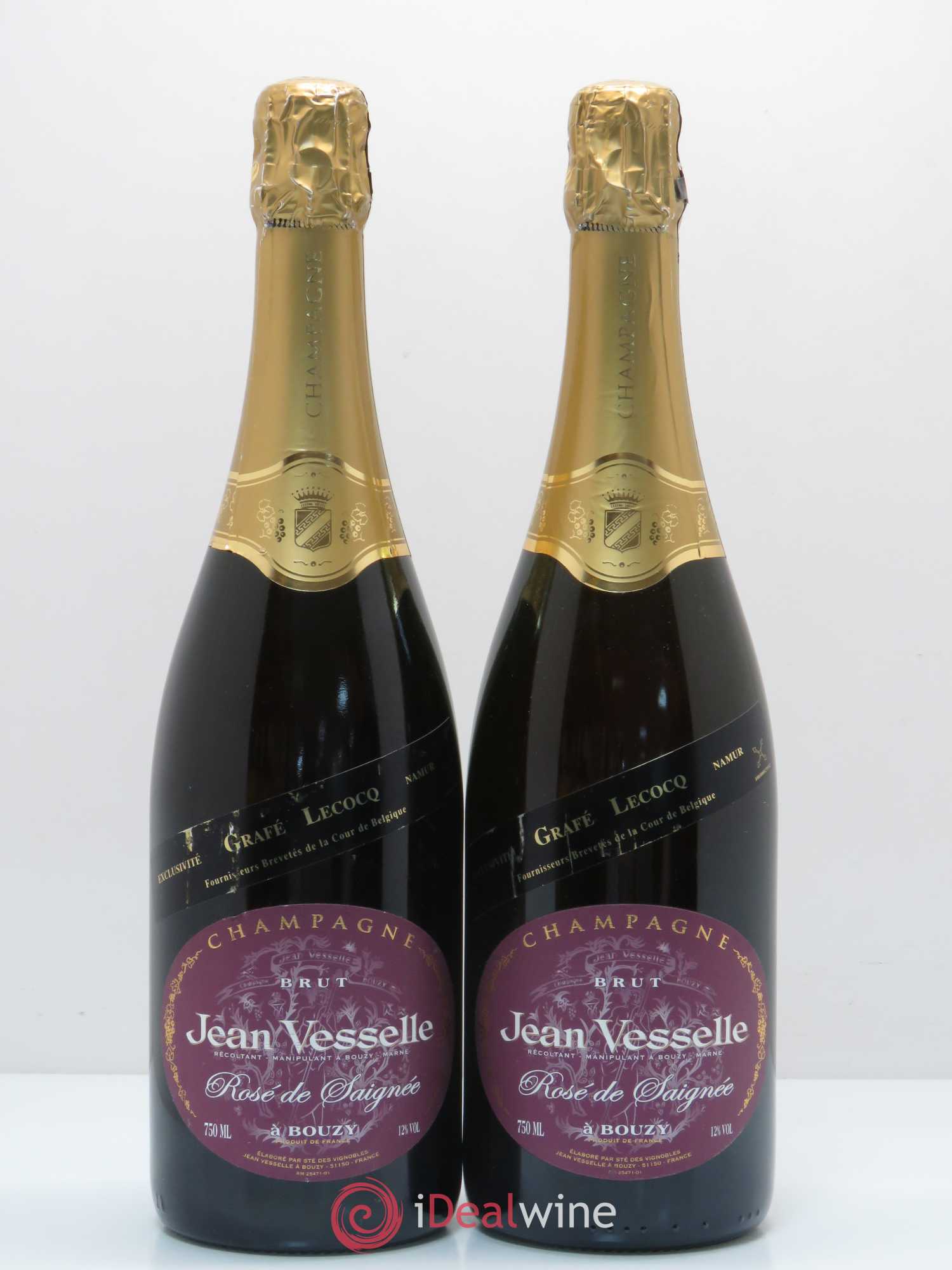 Champagne - Rosé de Saignée Jean Vesselle - Lot of 2 bottles - 0