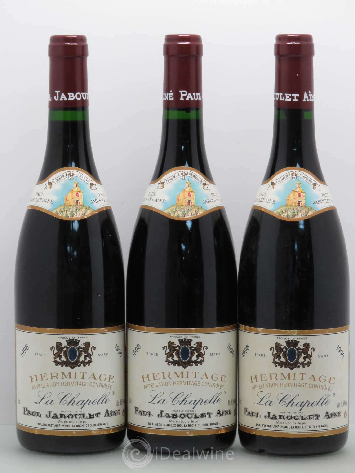 Hermitage La Chapelle Paul Jaboulet Ainé 1996 - Lot de 3 bouteilles - 0
