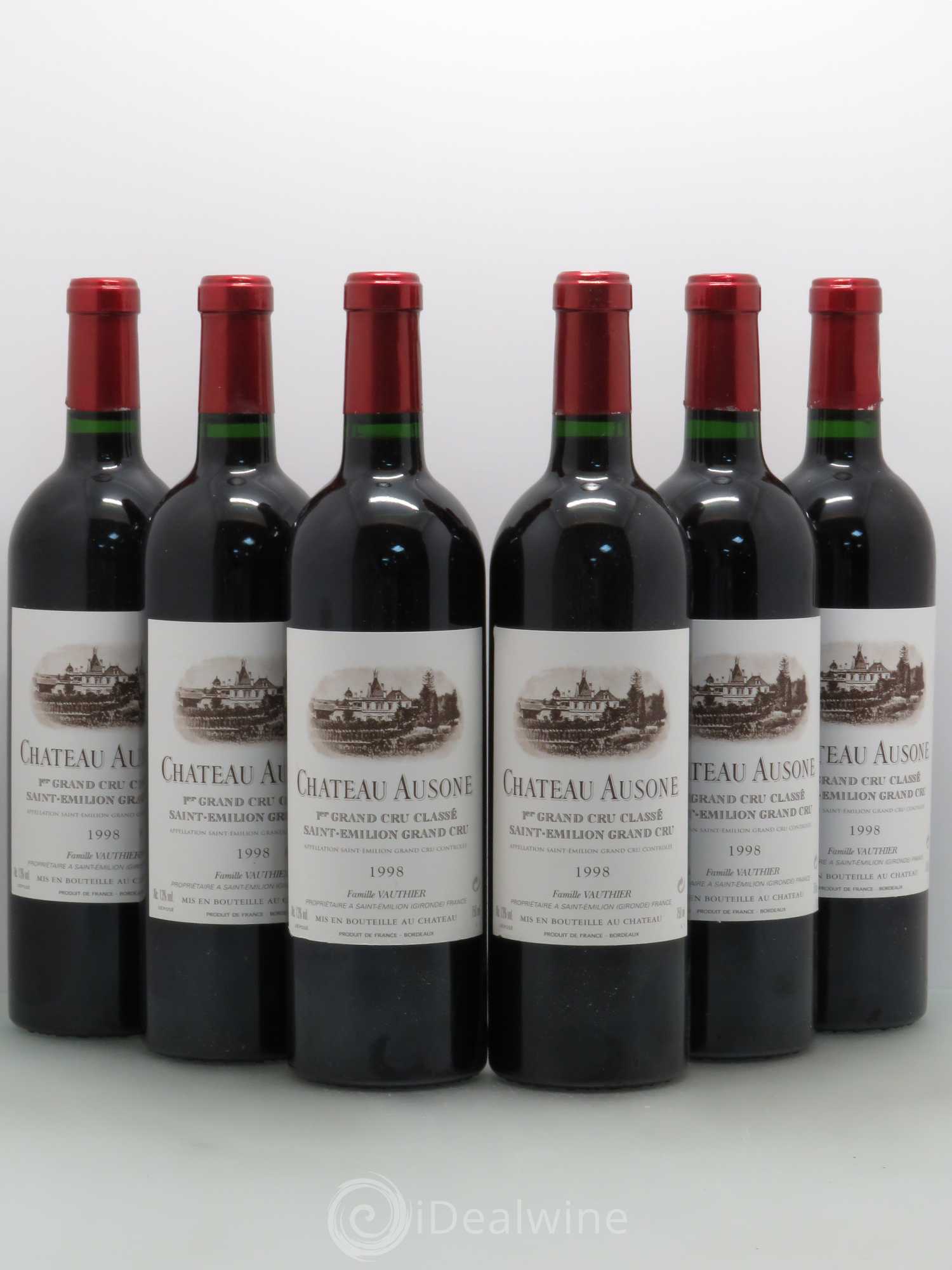 Château Ausone 1er Grand Cru Classé A 1998 - Lot de 6 bouteilles - 0