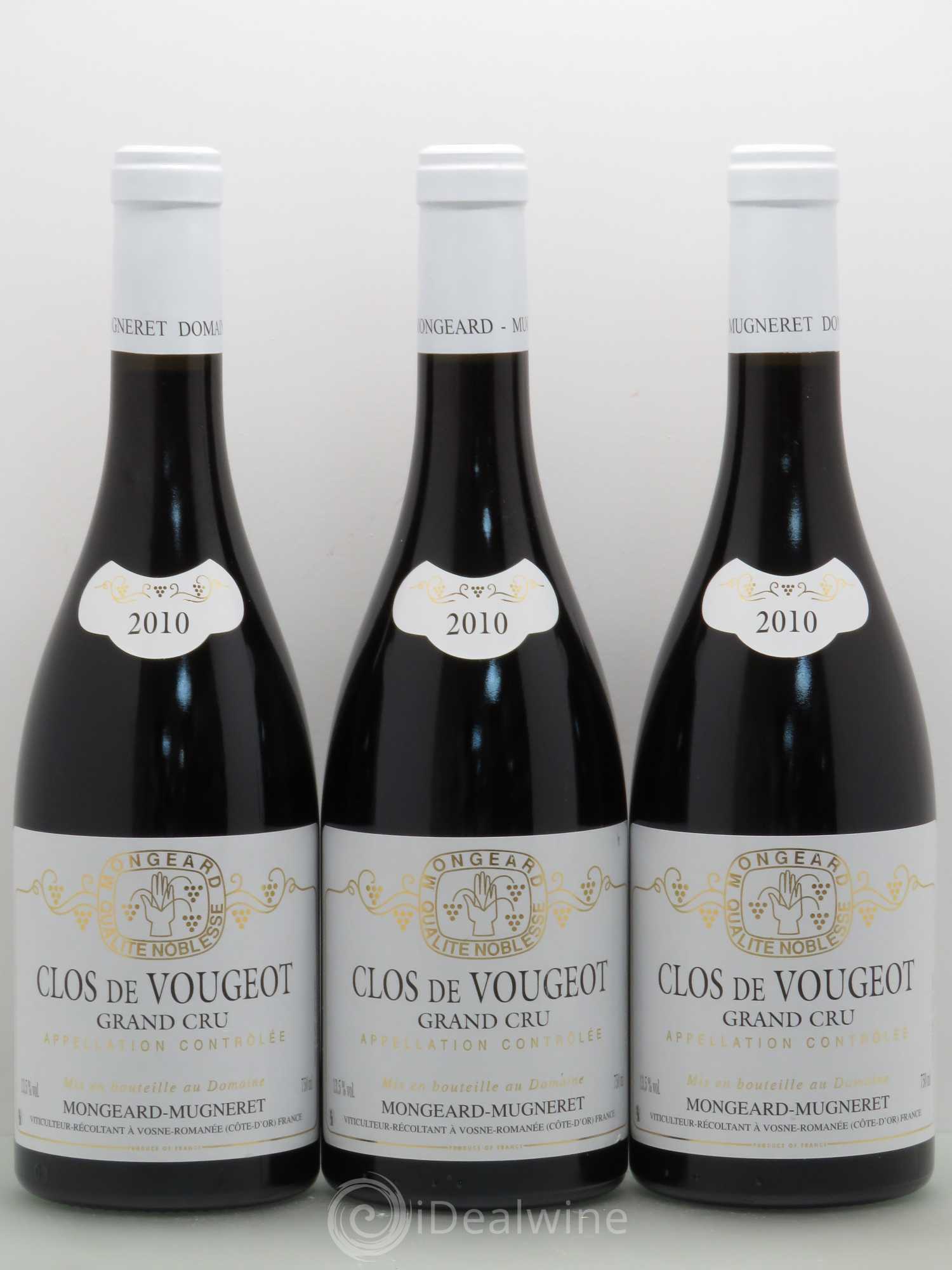 Clos de Vougeot Grand Cru Mongeard-Mugneret (Domaine) 2010 - Lot de 3 bouteilles - 0