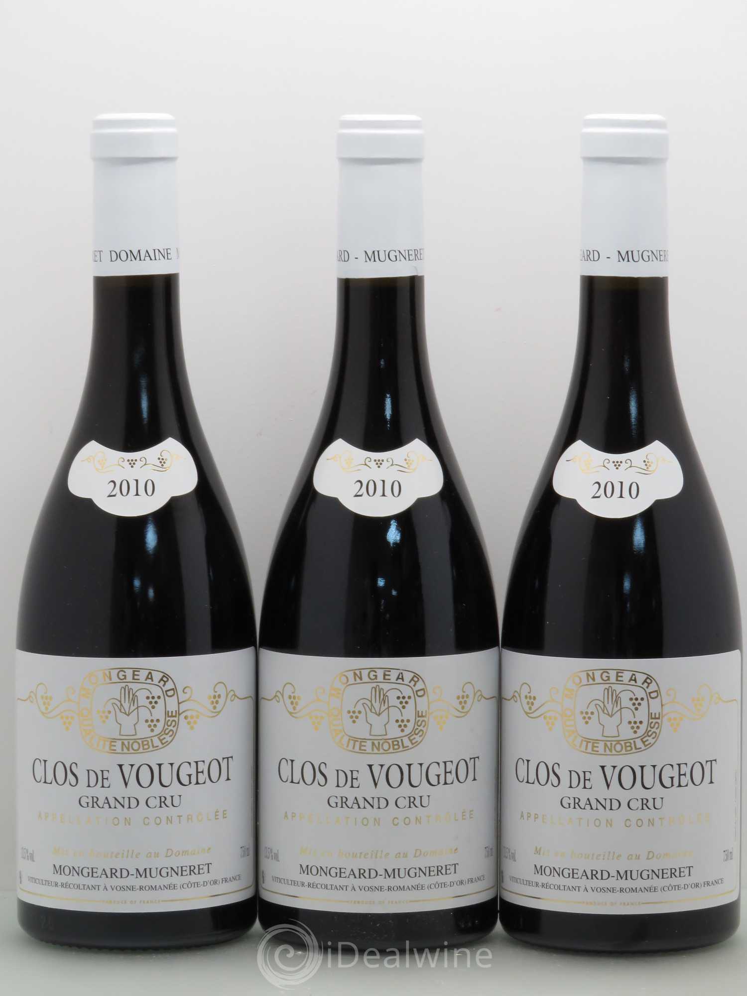 Clos de Vougeot Grand Cru Mongeard-Mugneret (Domaine) 2010 - Lot de 3 bouteilles - 0