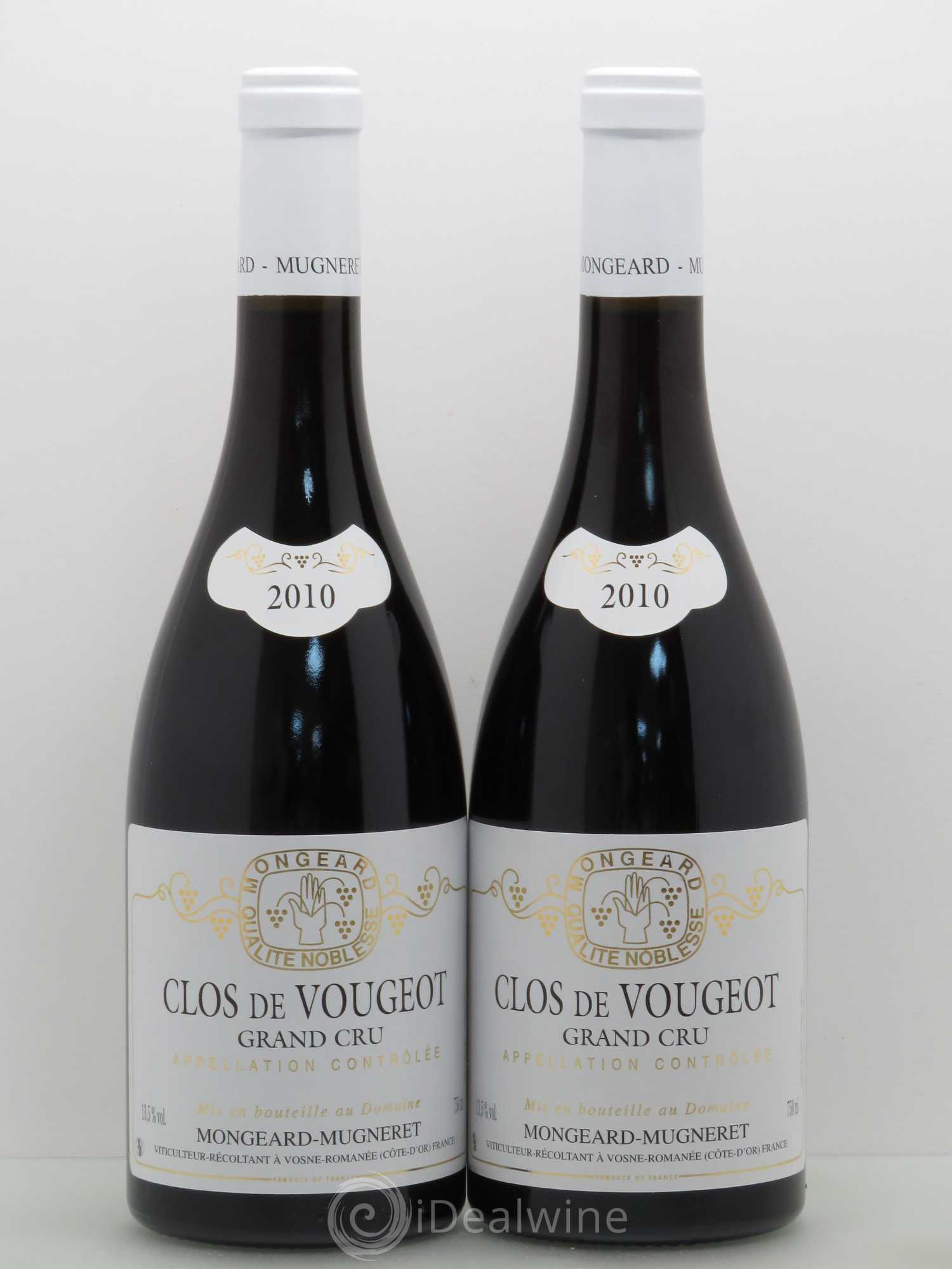 Clos de Vougeot Grand Cru Mongeard-Mugneret (Domaine) 2010 - Lot de 2 bouteilles - 0